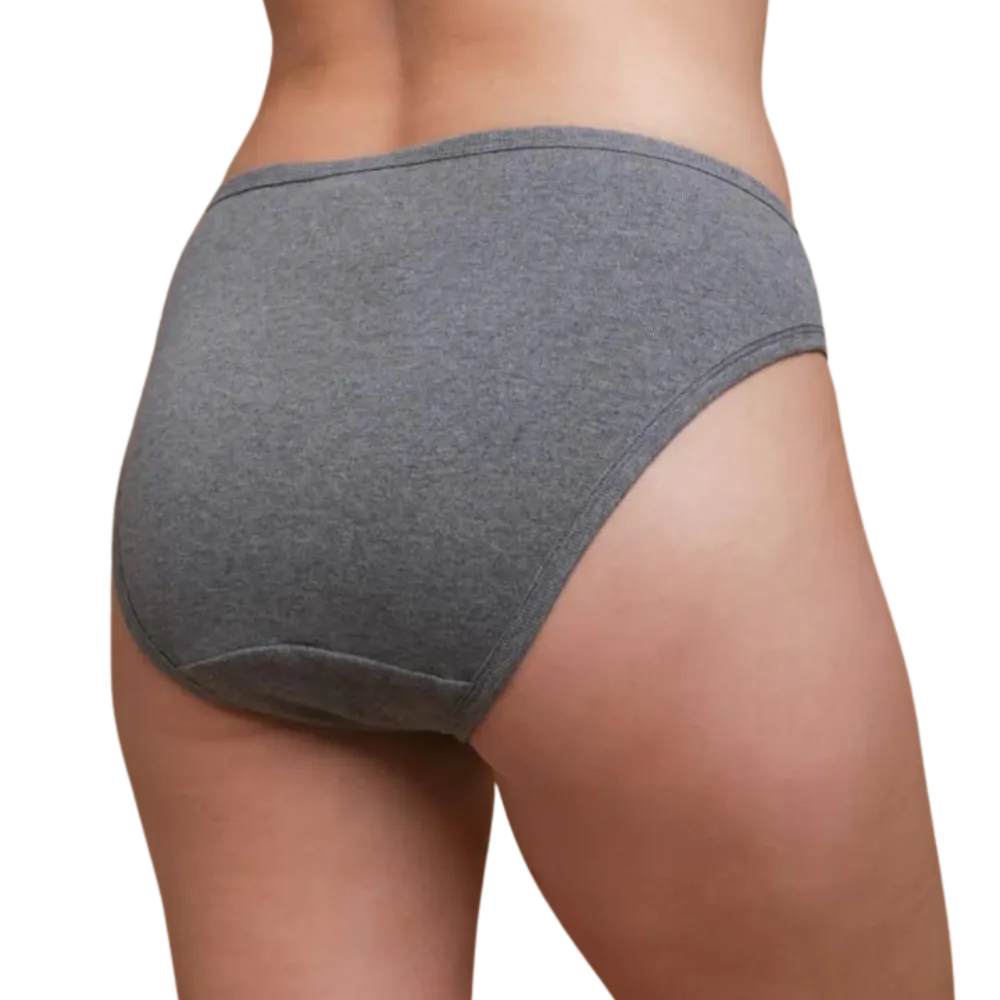 100% Organic Cotton Women's Latex Free Panties - High Cut Panty - 2 Pack