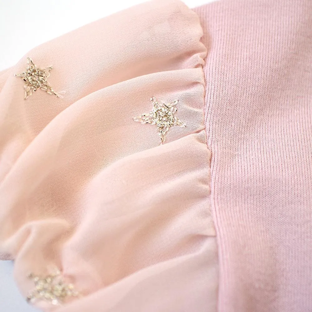 10mois (Dimowa) Star Chiffon Puff T-shirt Pink