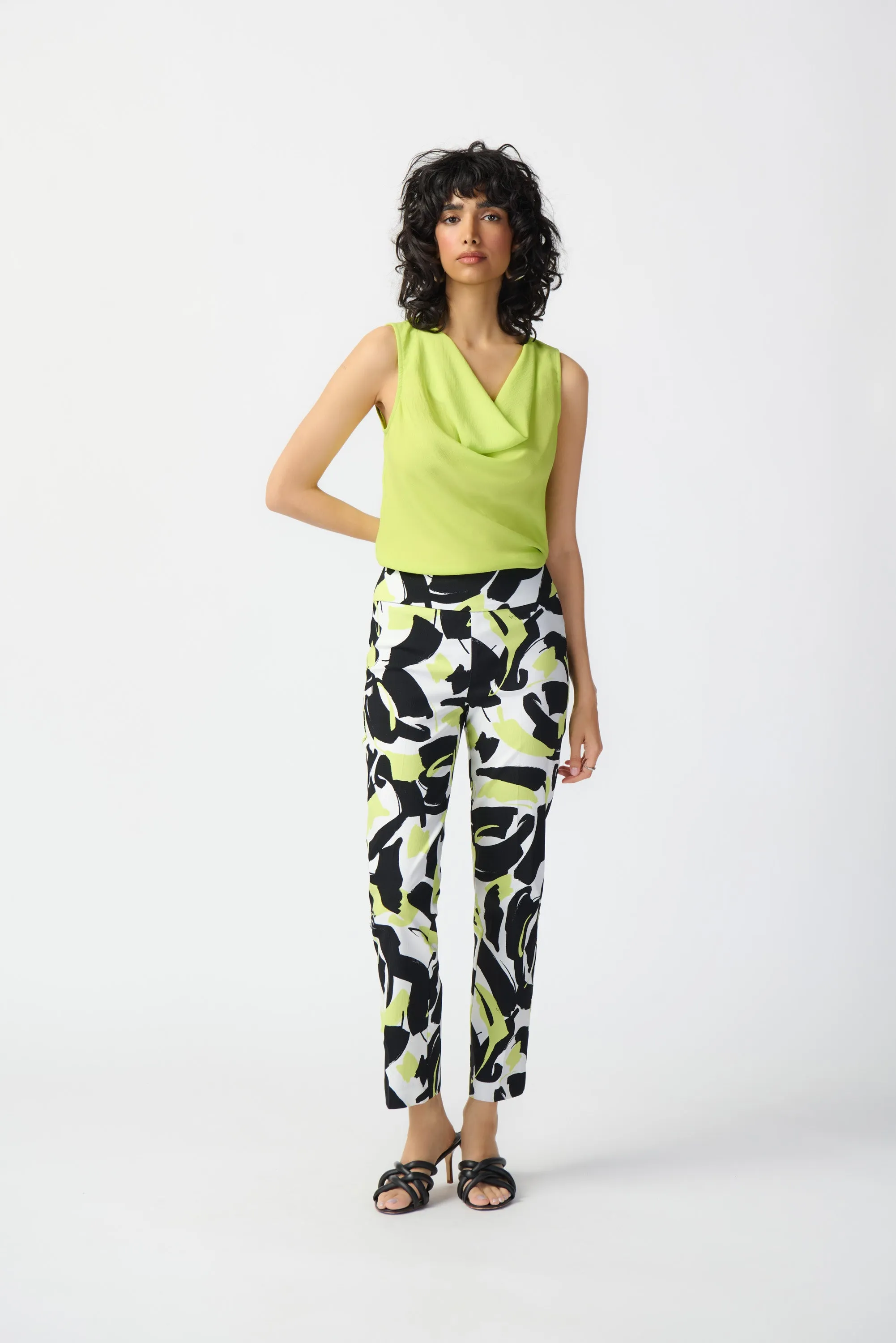 Abstract Print Pull-On Pant