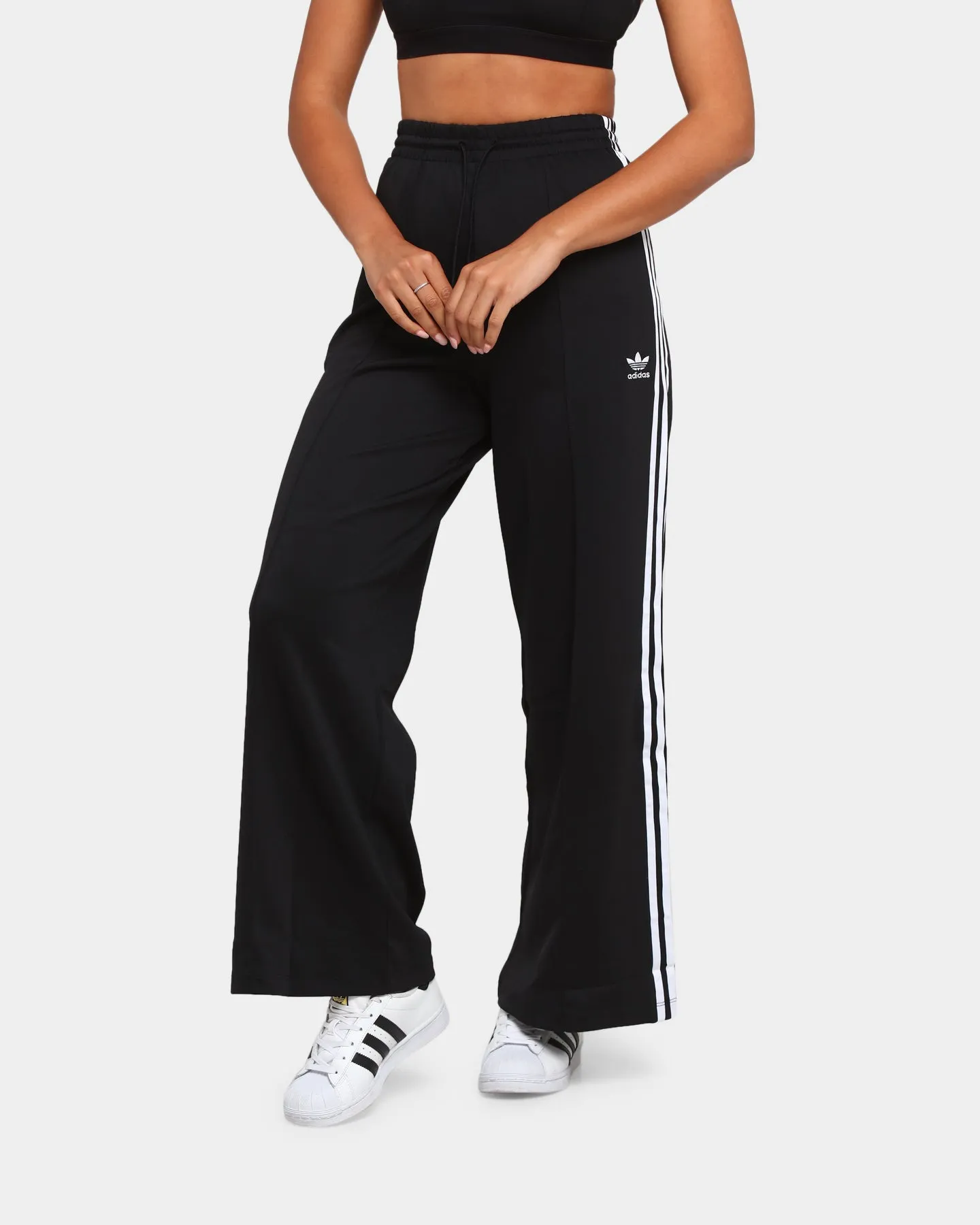 Adidas Women's Primeblue Relaxed Wide Leg Pants Black