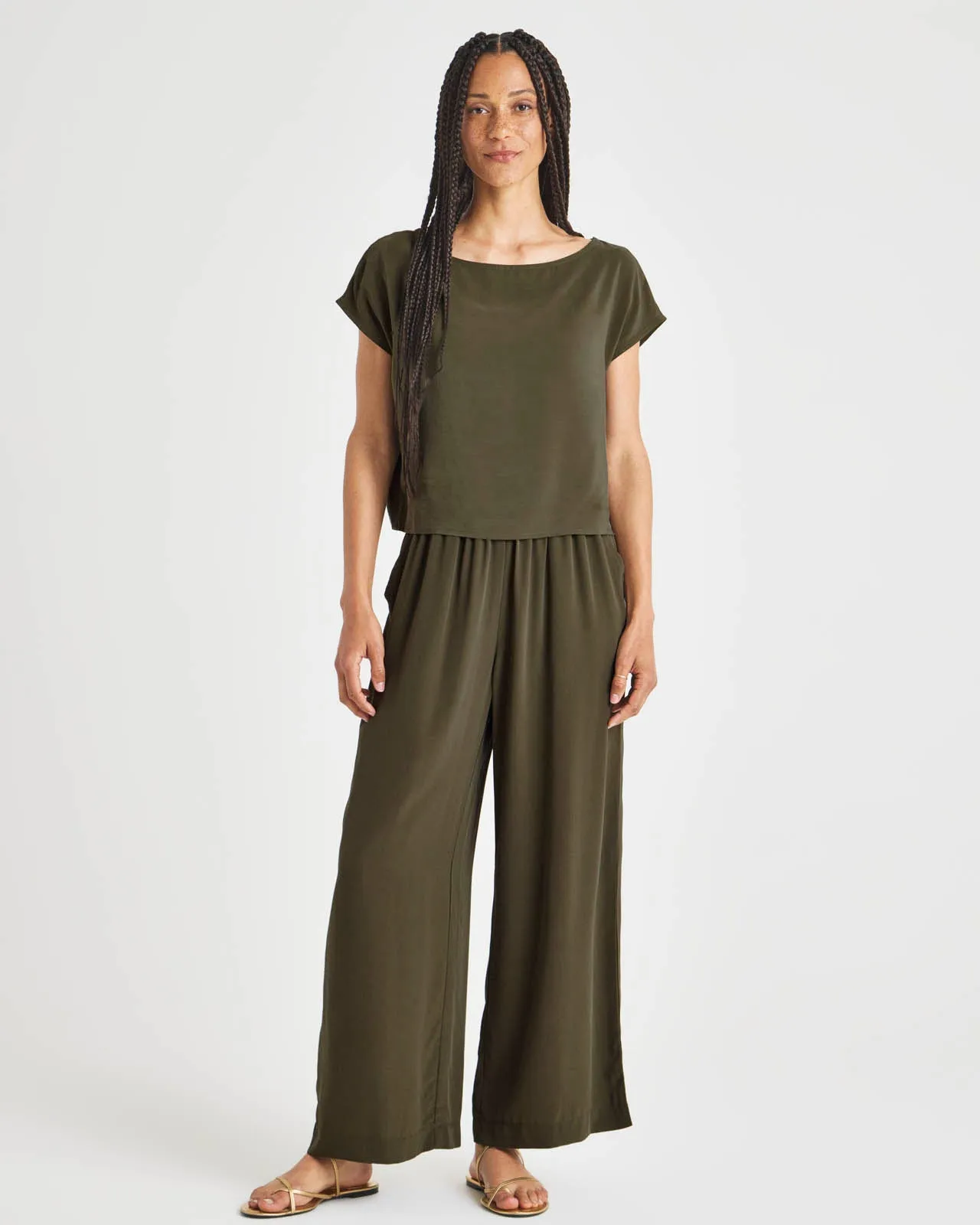 Alessandra Silk Wide Leg Pant