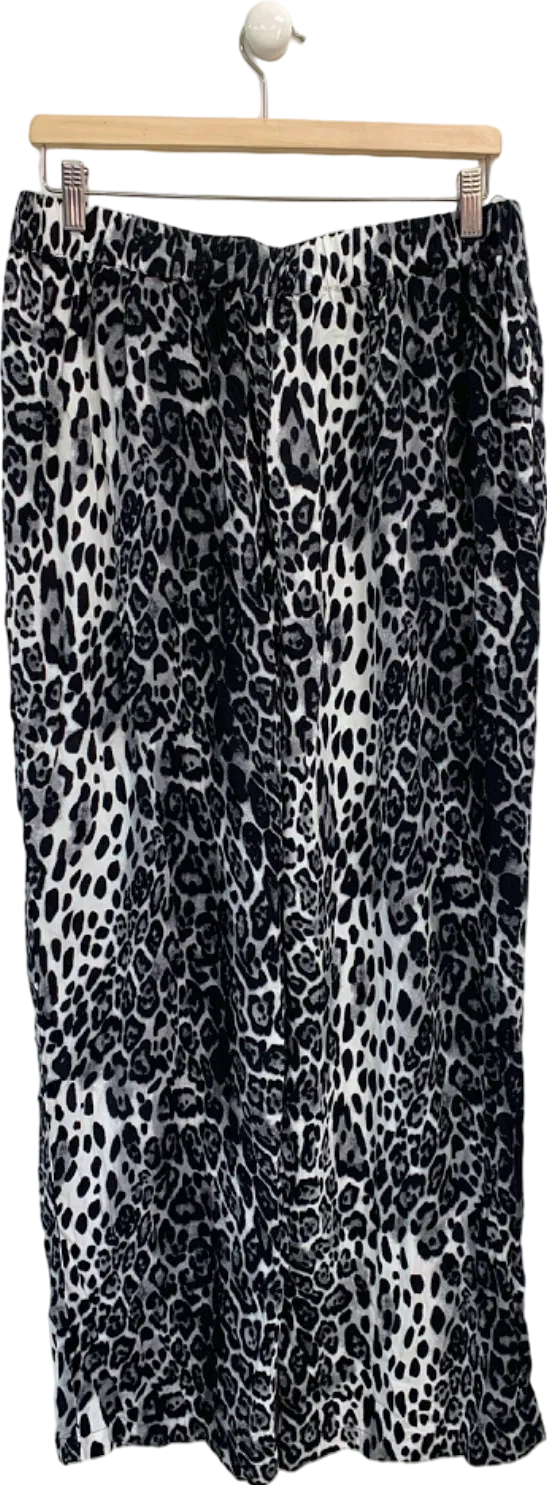 ASOS Black and White Leopard Print Trousers UK 12