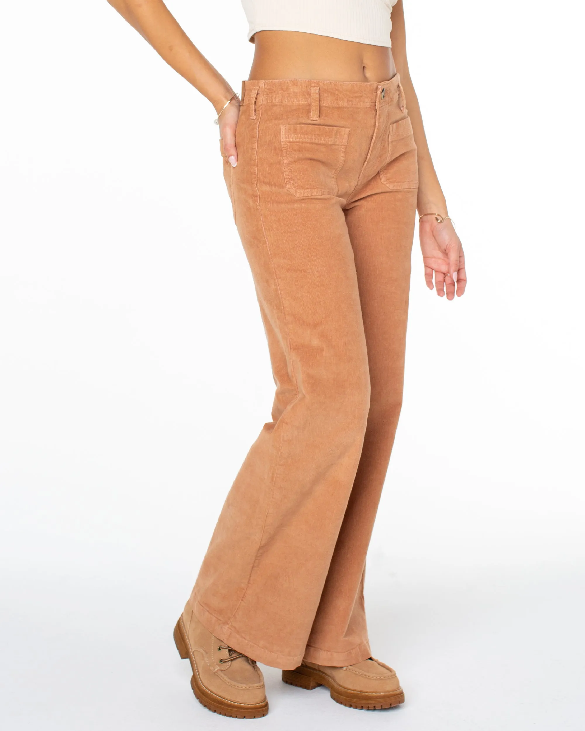 Baby Baby Wide Leg Corduroy Pants - Camel