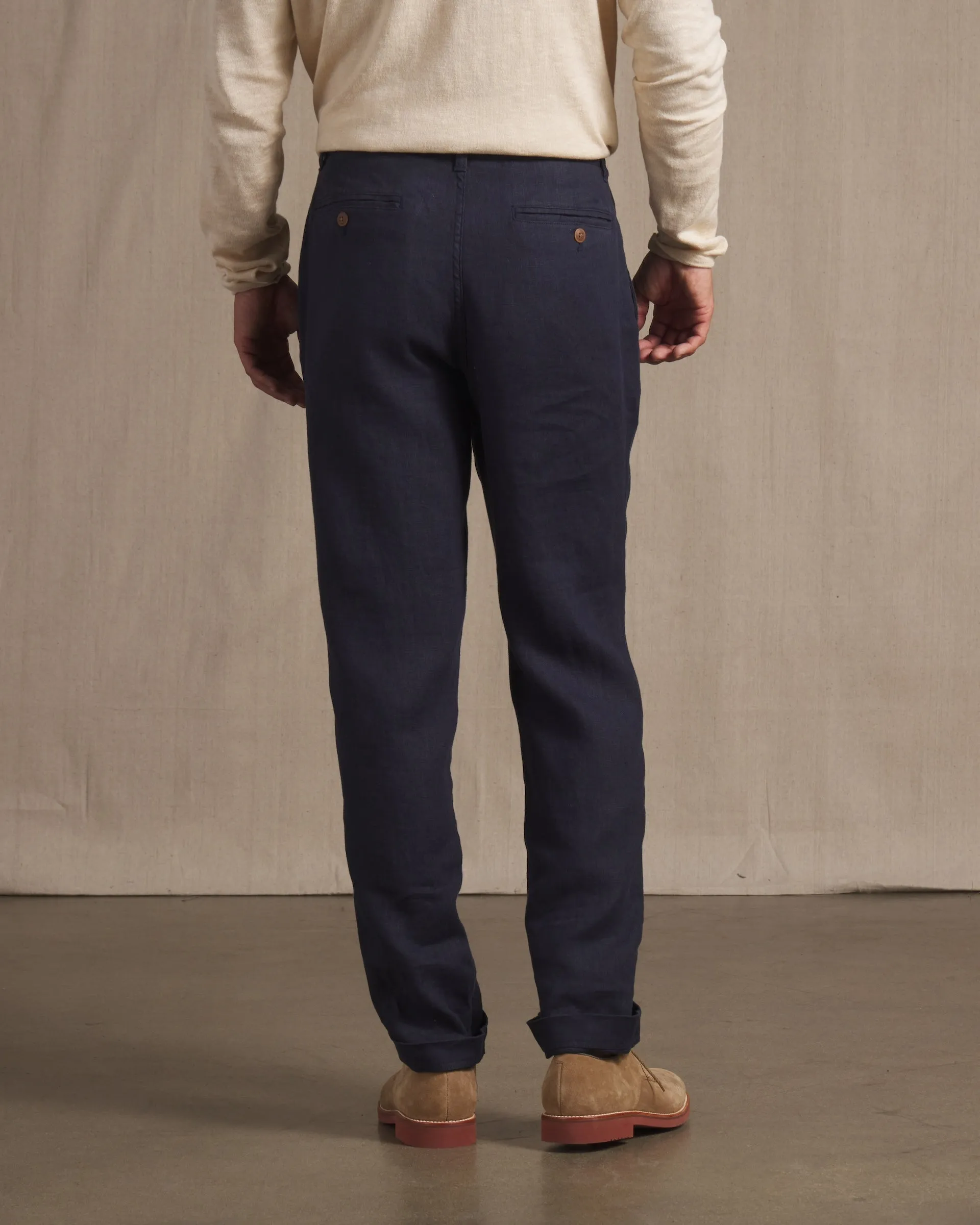 Bal Harbour Aventura Washed Linen Pants - Navy