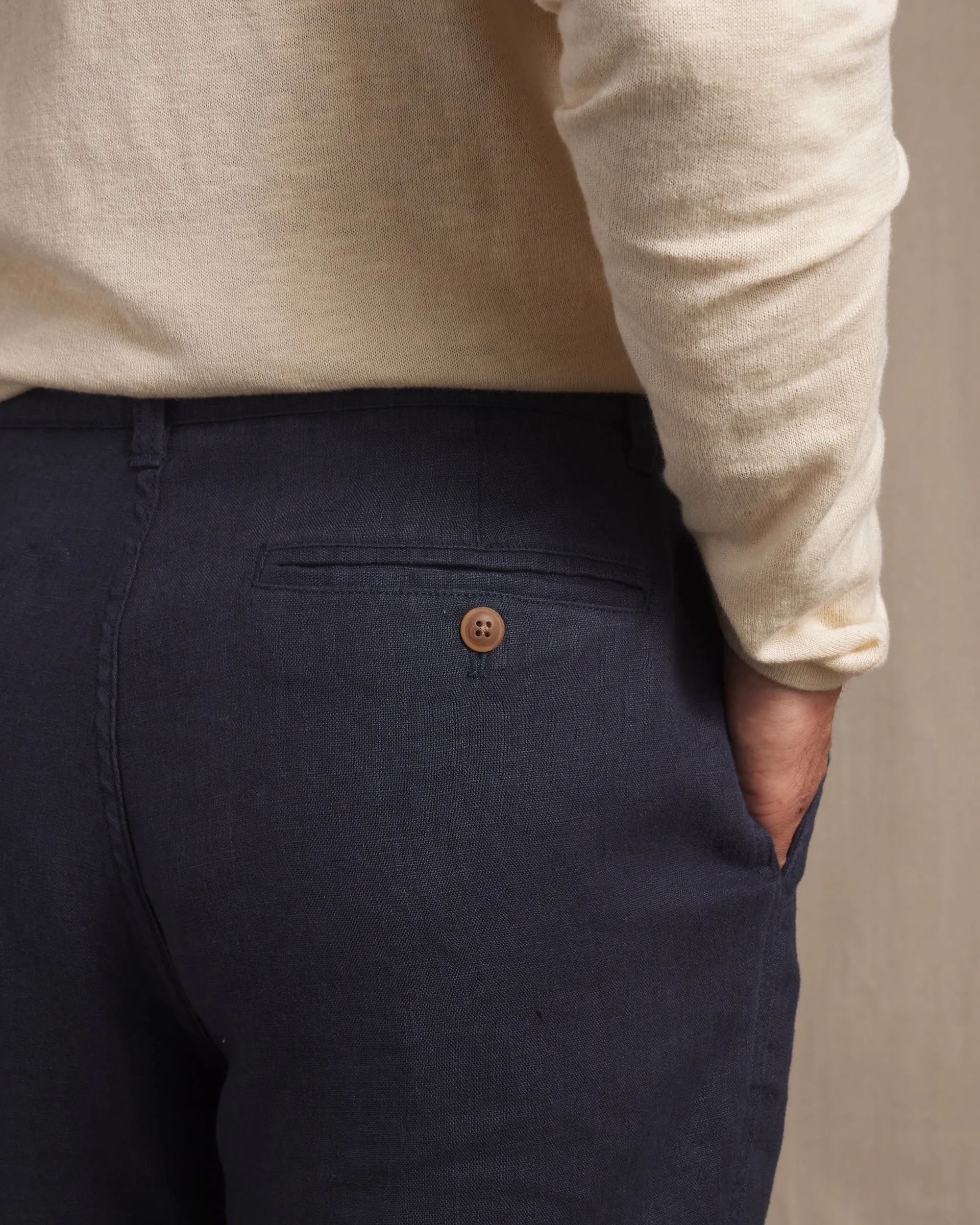 Bal Harbour Aventura Washed Linen Pants - Navy