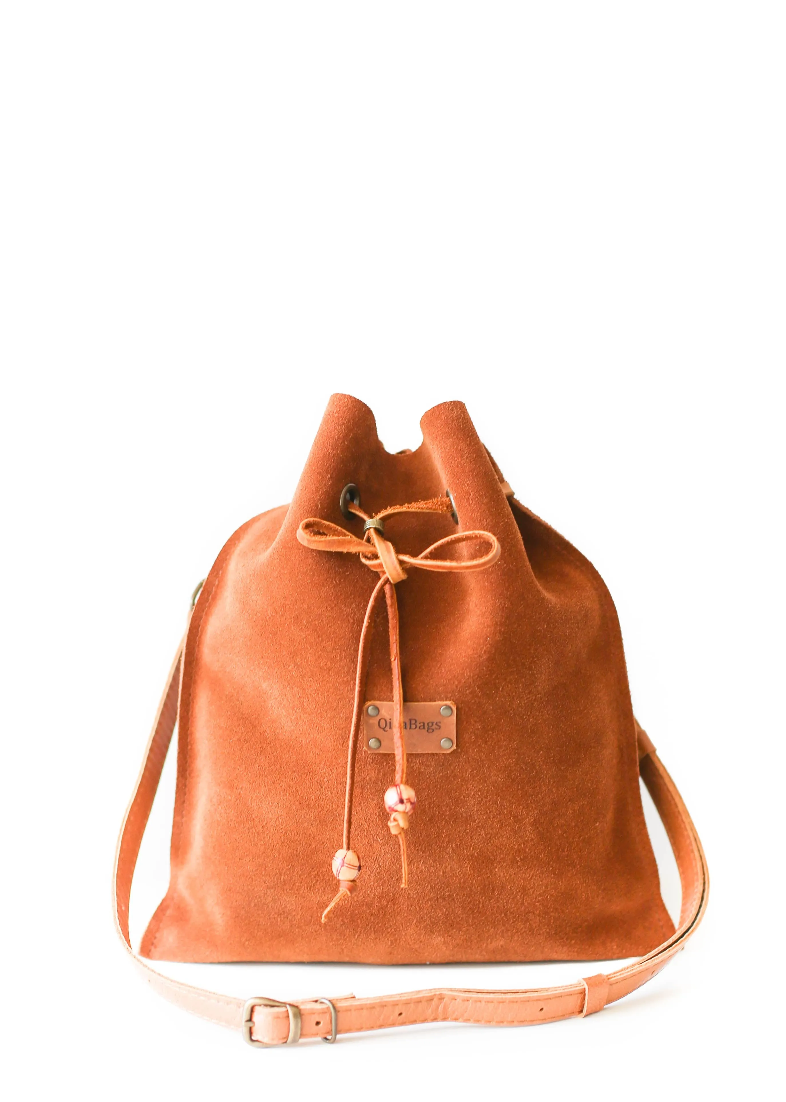 Brown Suede Cross Body Bag