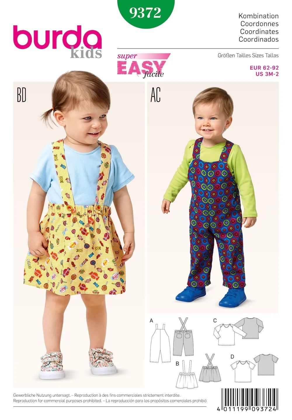 Burda Pattern 9372 (3M-2M)