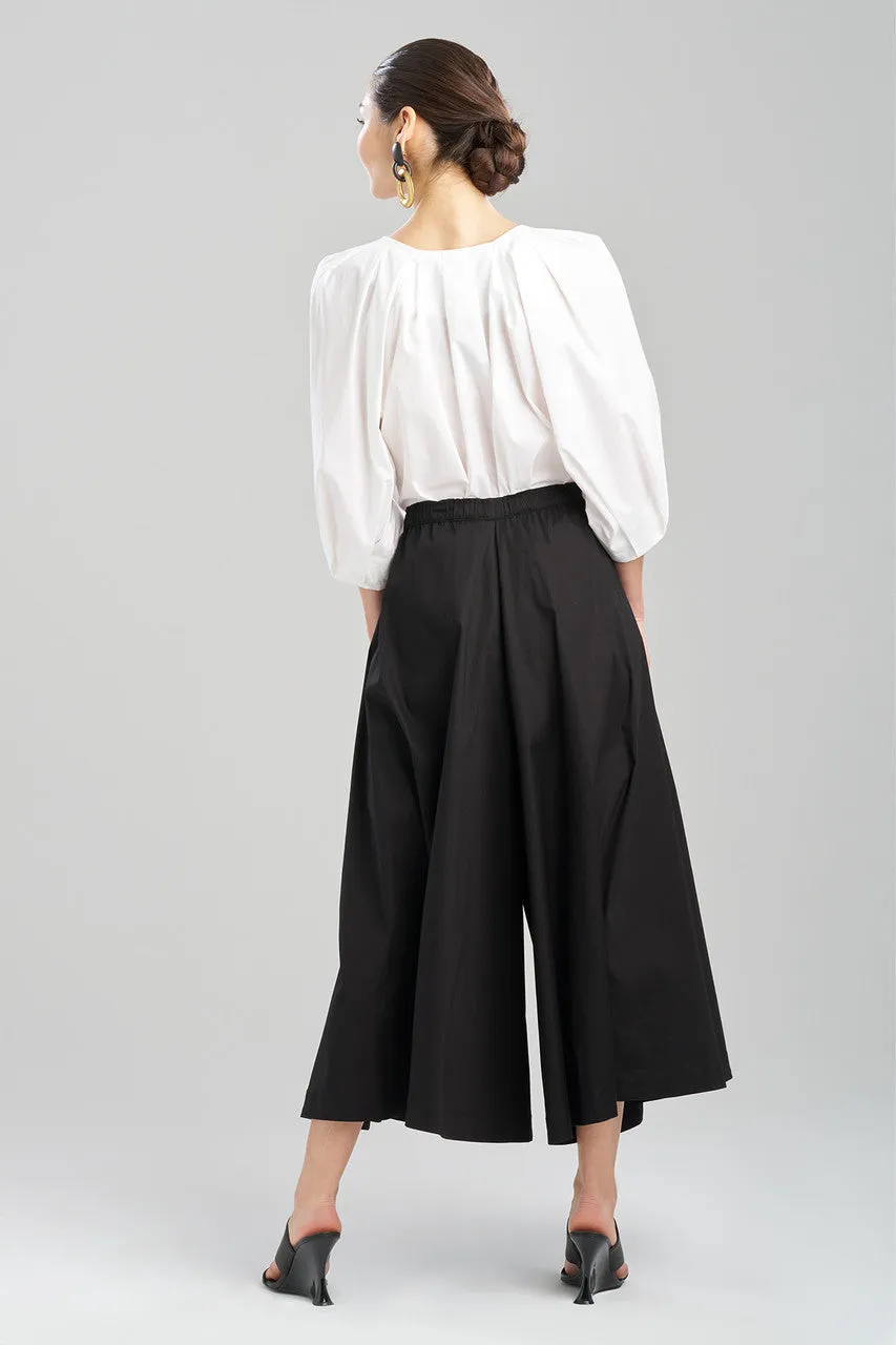 Cotton Poplin Palazzo Pants