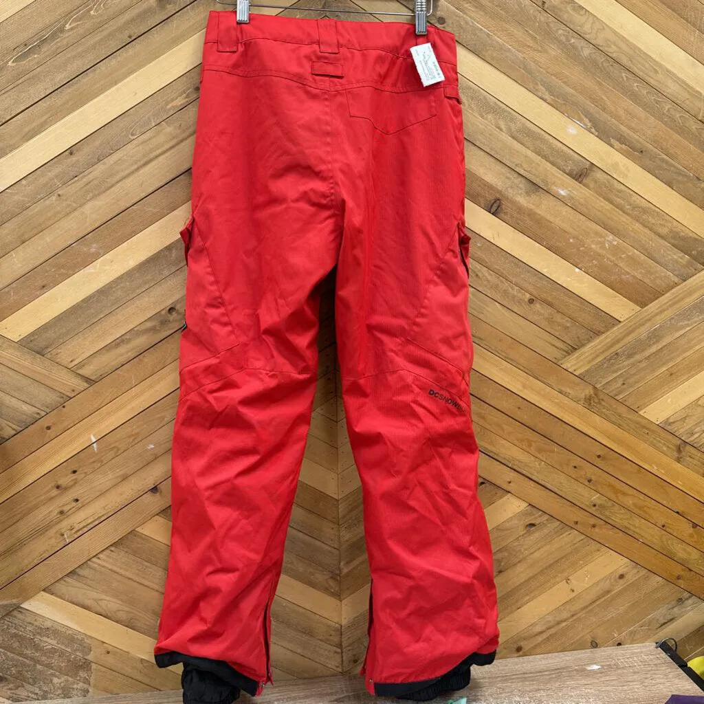 DC Snowboarding Red Insulated Pants: red-children-LG