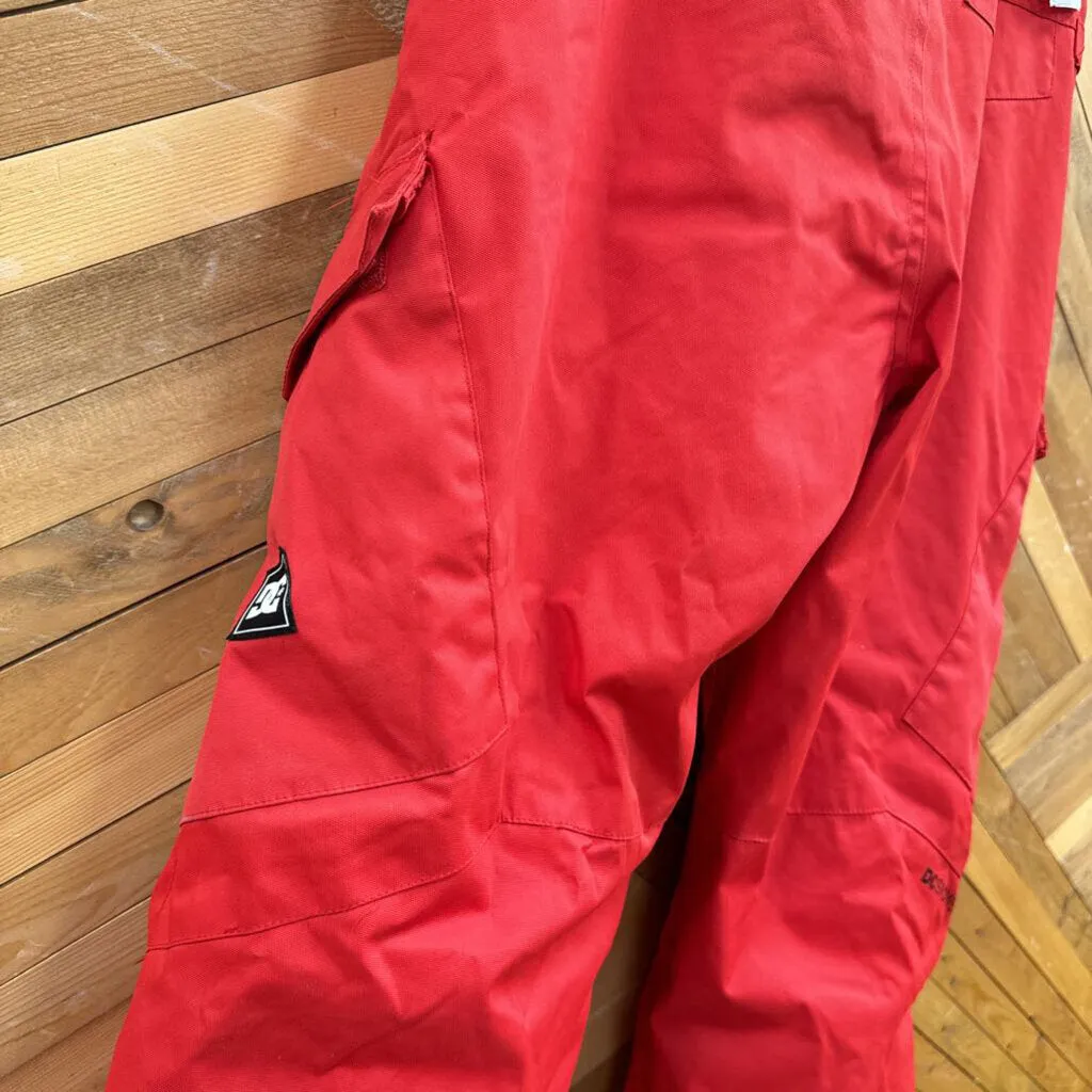 DC Snowboarding Red Insulated Pants: red-children-LG