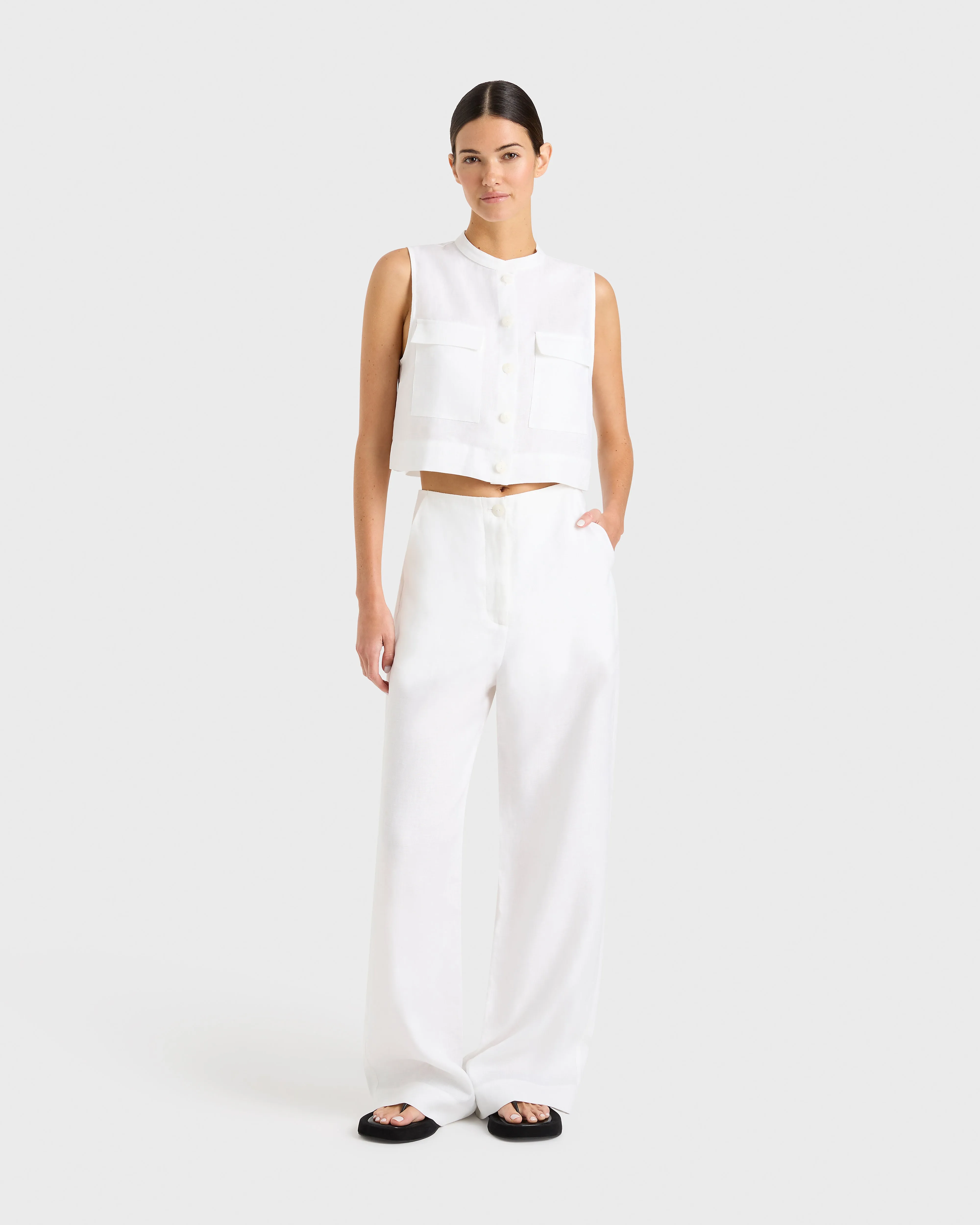 Delphi Tailored Pant - White