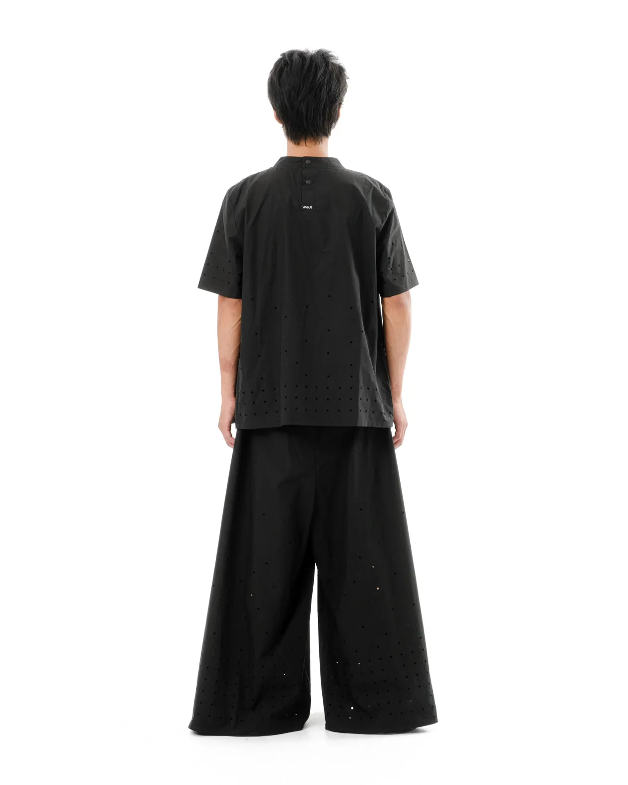 DIAPHANUM WIDE LEG PUNCHED HOLE PANTS