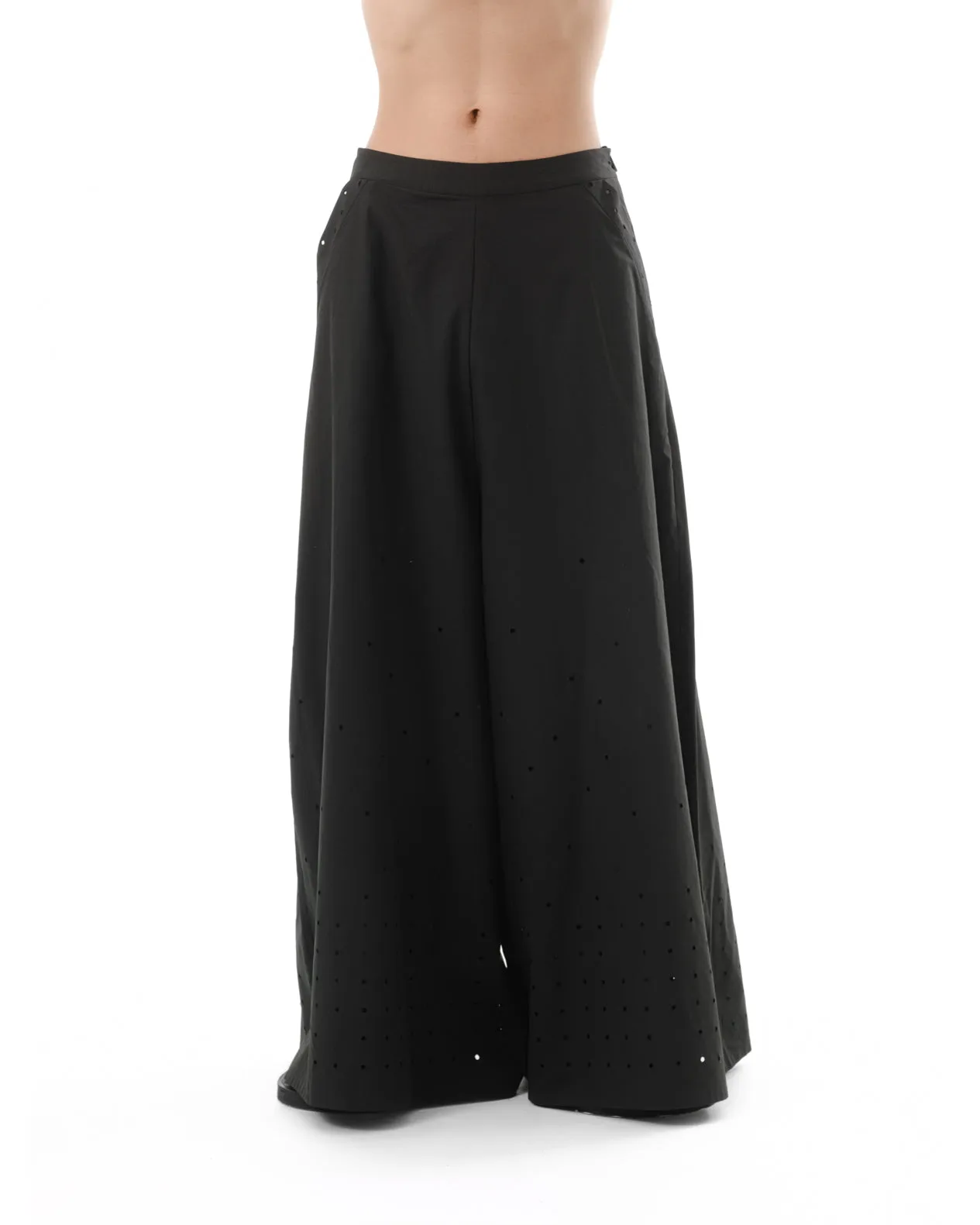 DIAPHANUM WIDE LEG PUNCHED HOLE PANTS