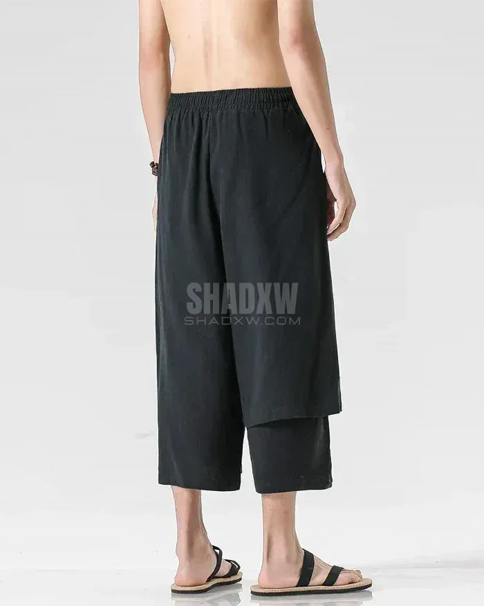 Double Layered Hakama Pants Men