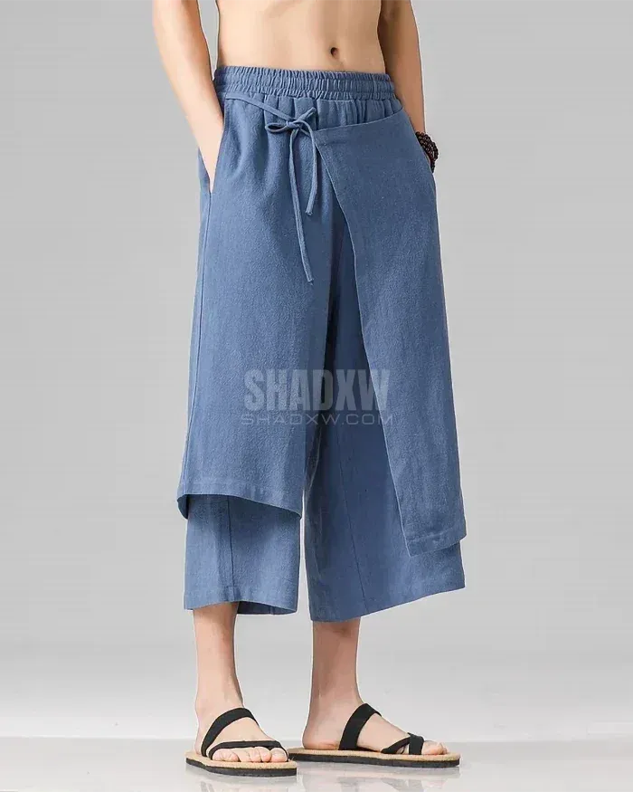 Double Layered Hakama Pants Men