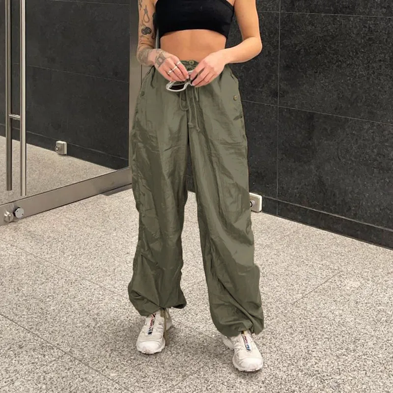 Drawstring Parachute Stylish Cargo Pants