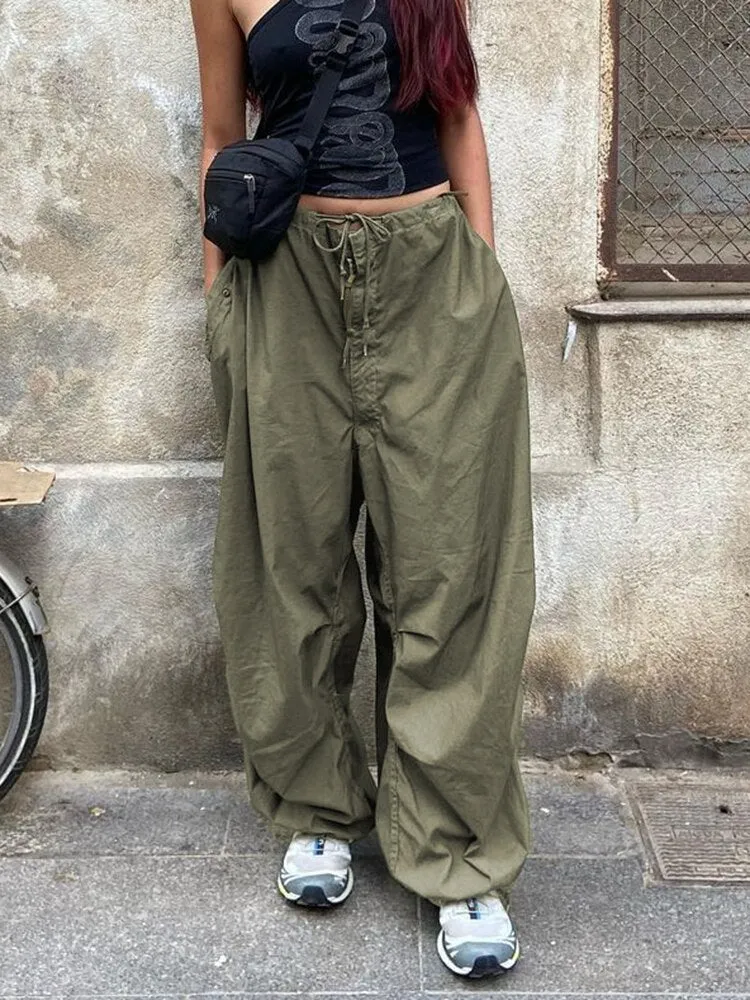 Drawstring Parachute Stylish Cargo Pants