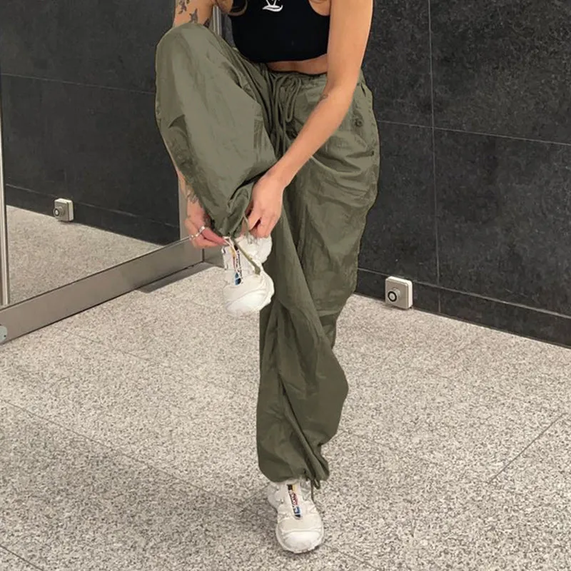 Drawstring Parachute Stylish Cargo Pants