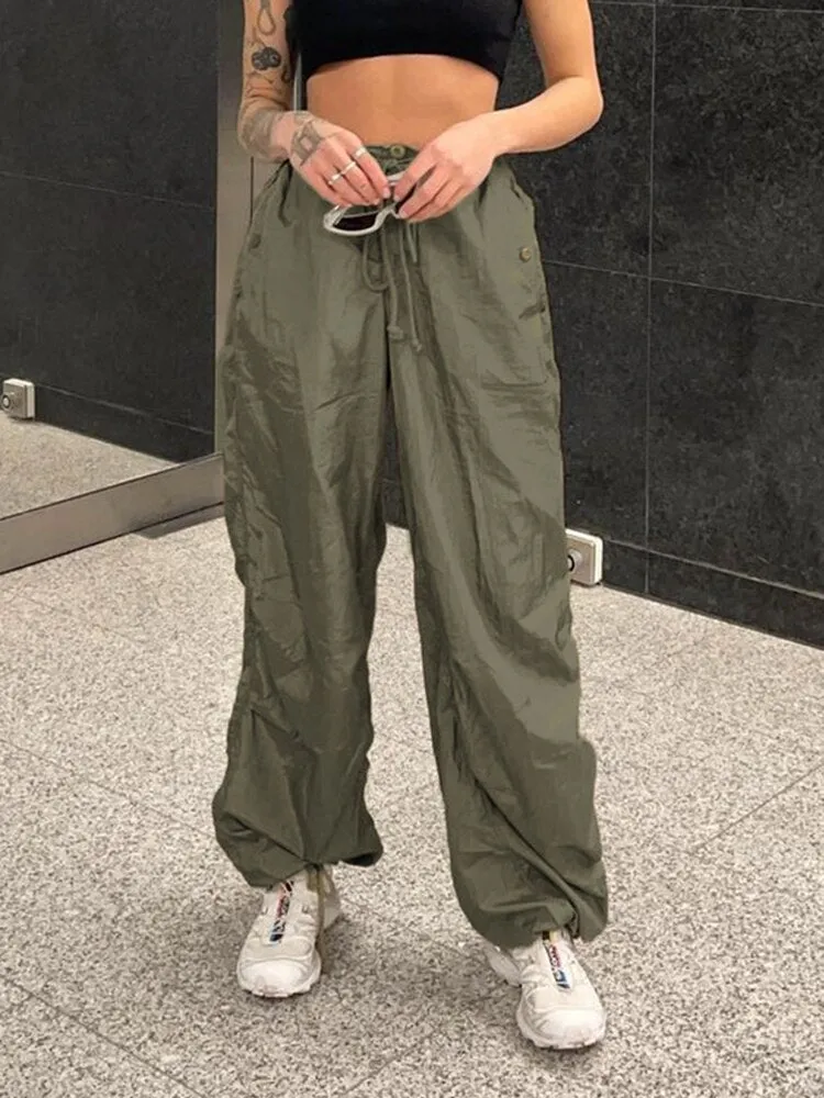 Drawstring Parachute Stylish Cargo Pants