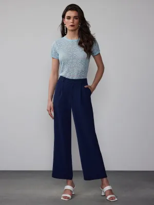 Elastic Back Wide Leg Culotte