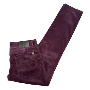 Enzo Alpha-386 Magenta Wine Velour High End Pants