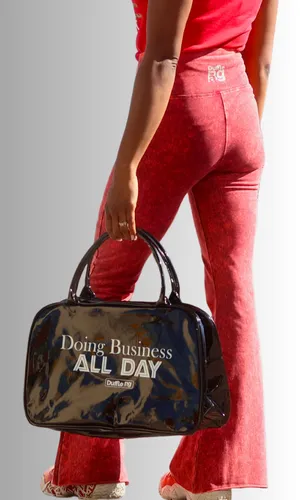 FLARE | Red Rose Stonewash High Waist Pant | Duffle Bag