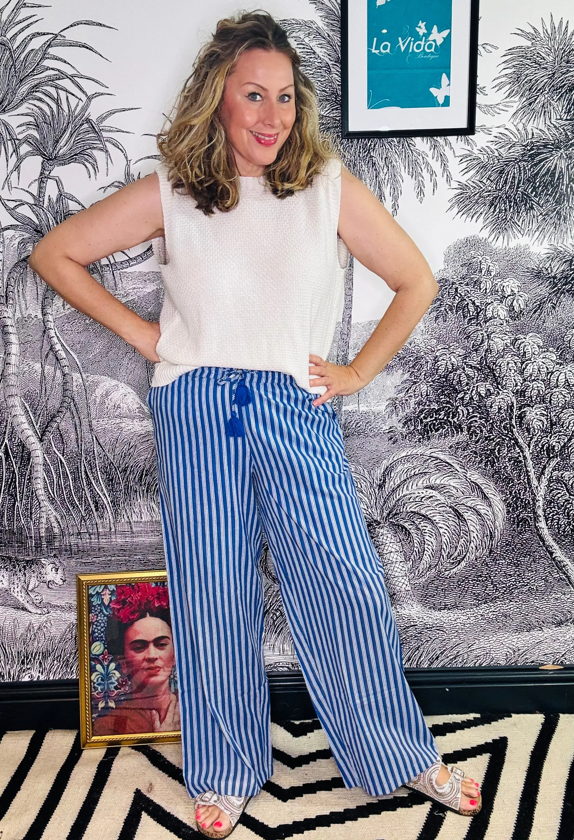 Flora Candy Stripe Trousers