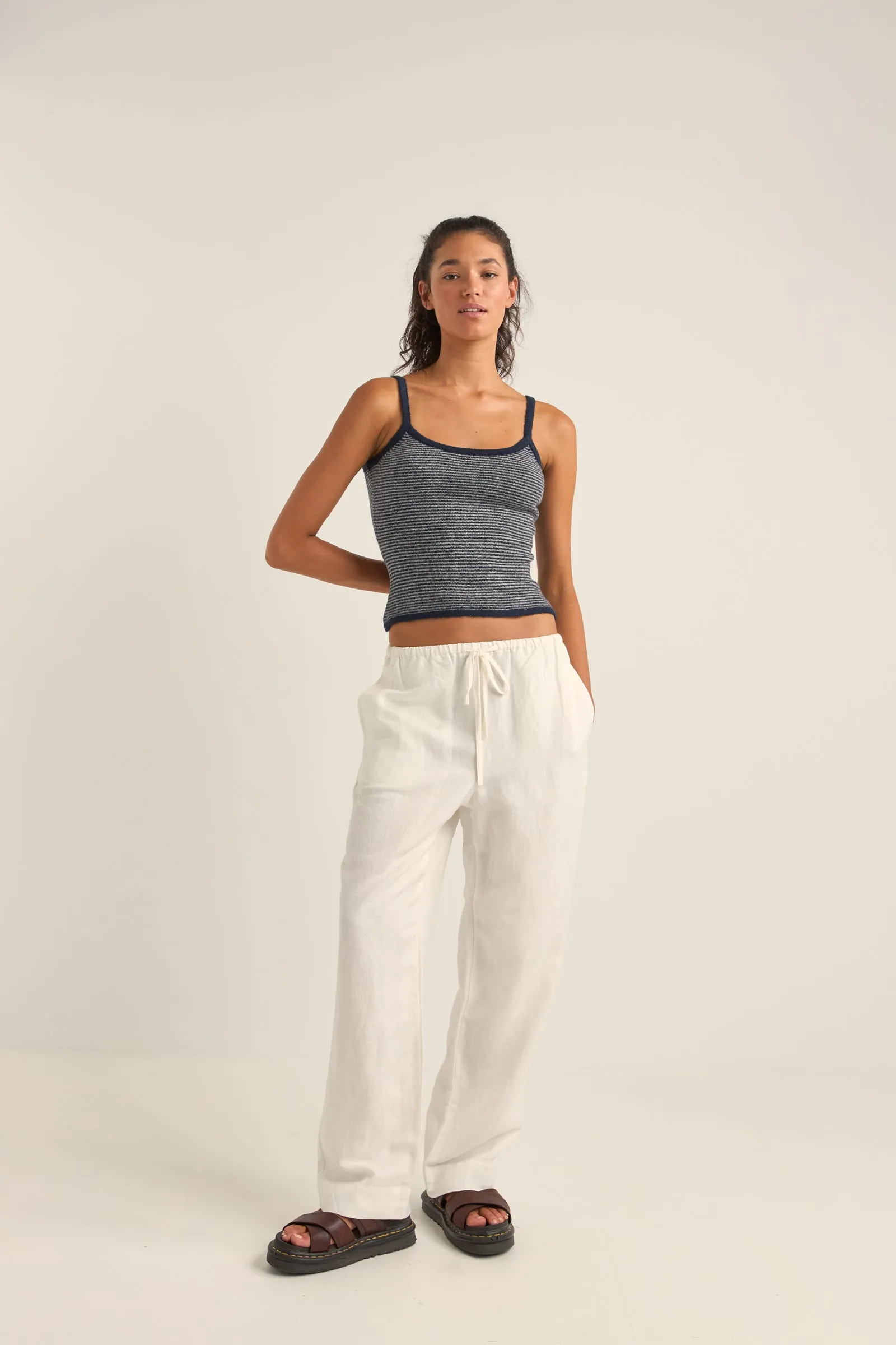 Frankie Elastic Pant White