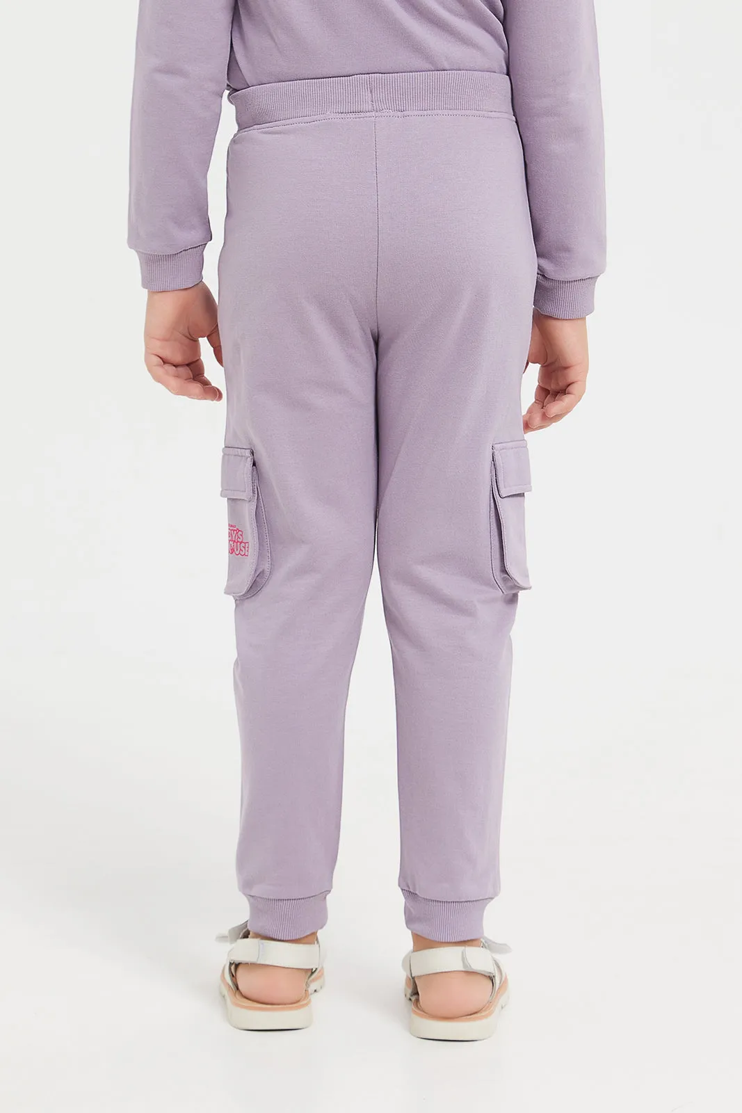 Girls Lilac Gabby'S Dollhouse Printed Track Pants