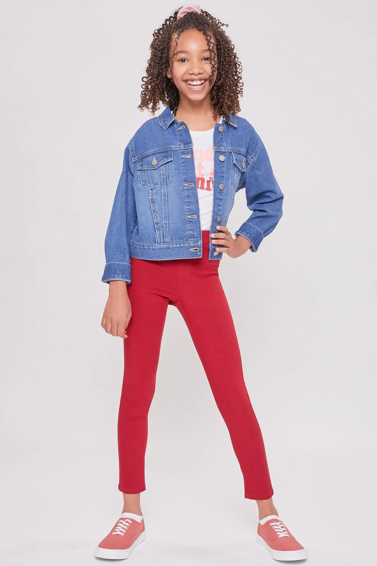 Girls' Stretch Skinny School Color Pants