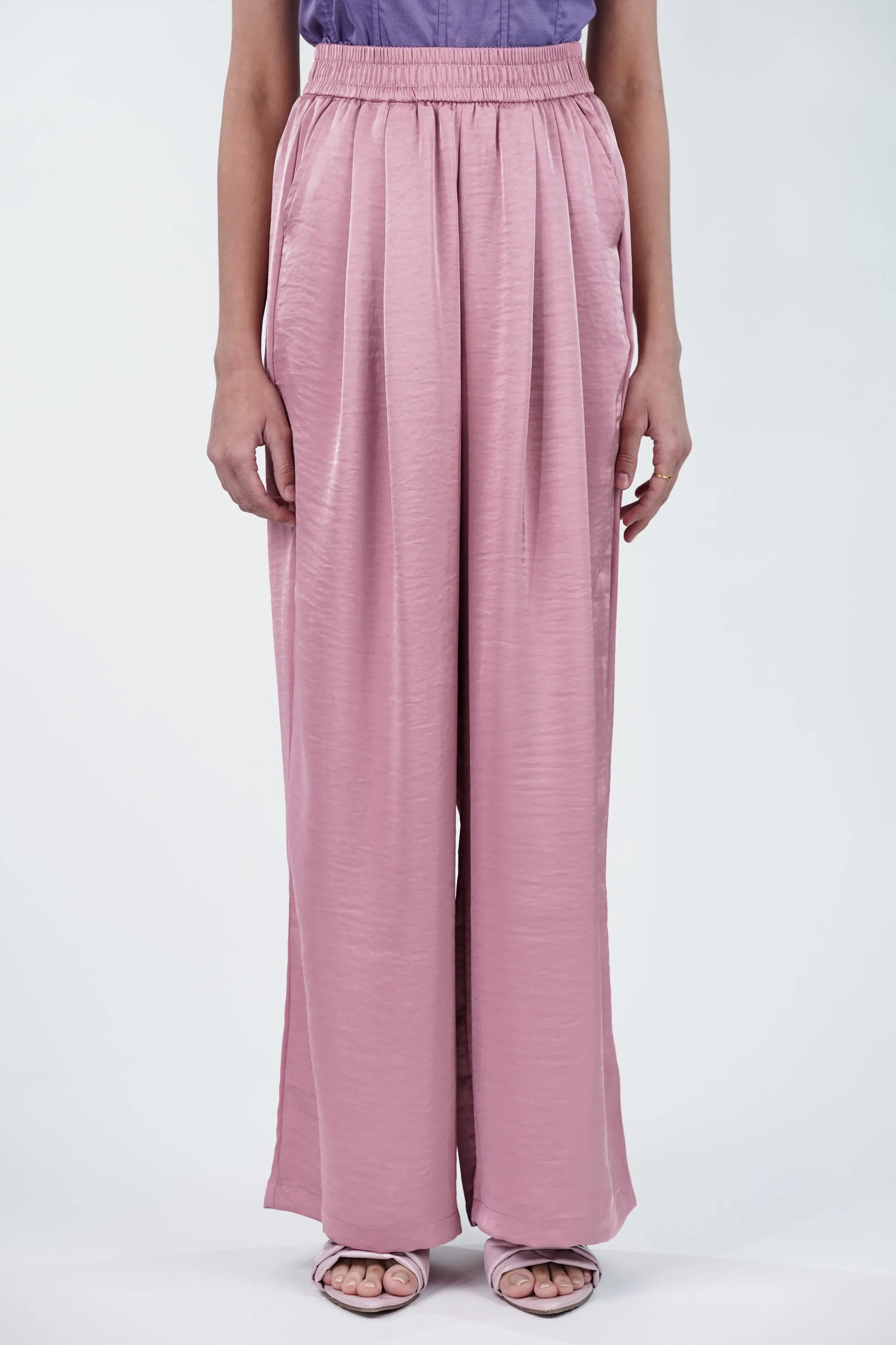 Glide Glamour wide leg Satin pants