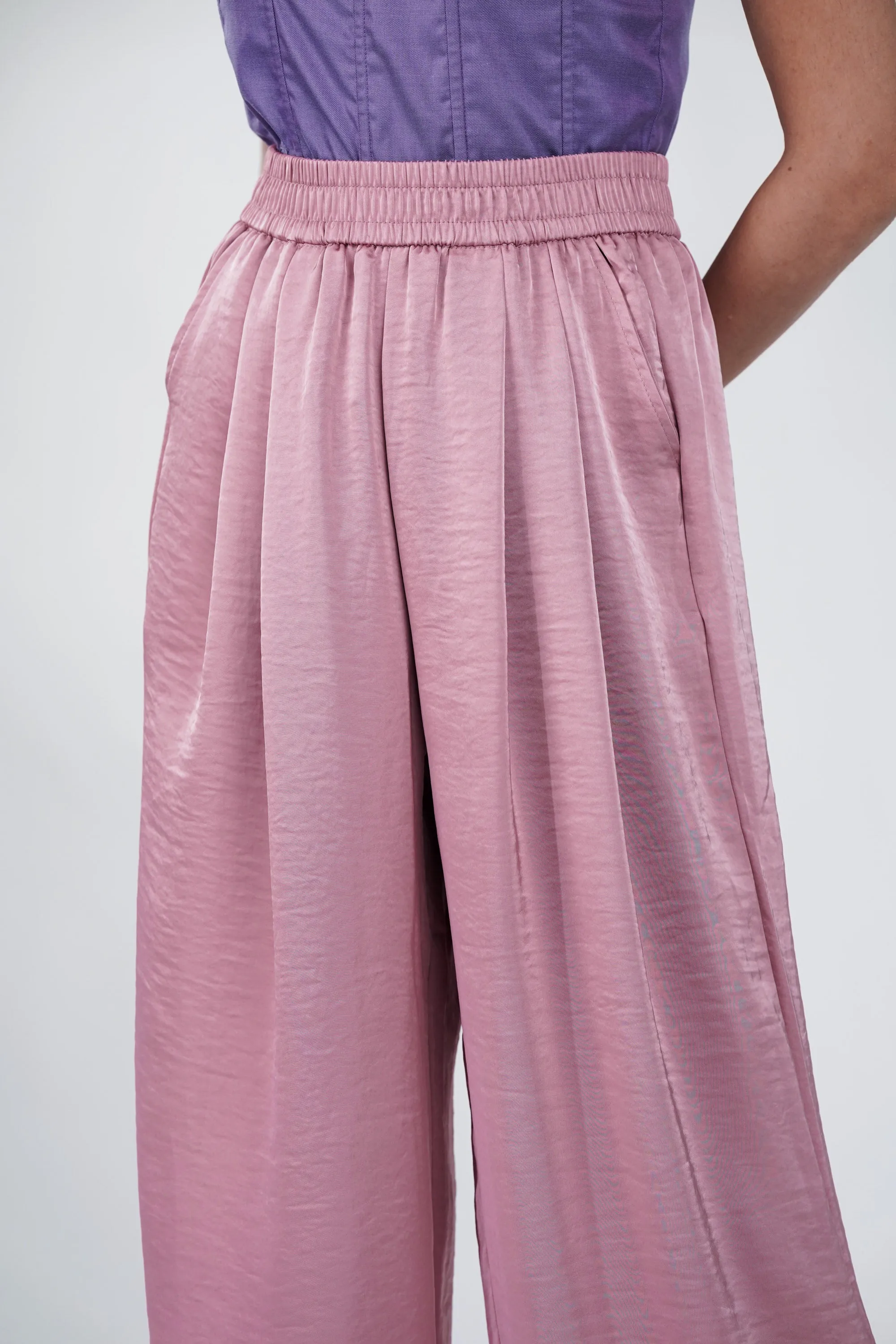 Glide Glamour wide leg Satin pants