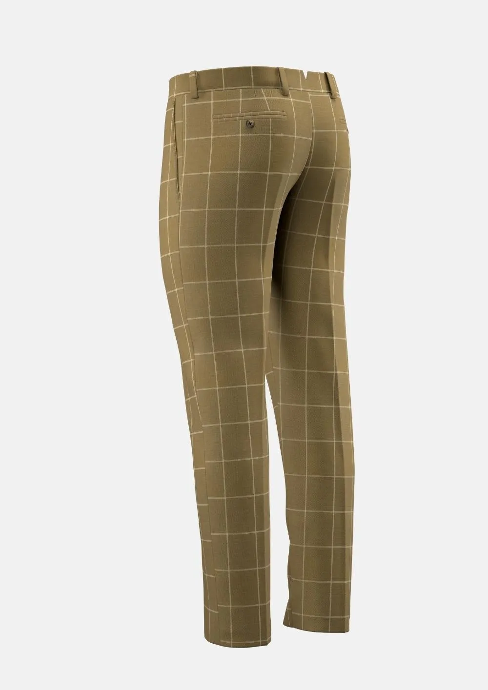 Gold Windowpane Pants