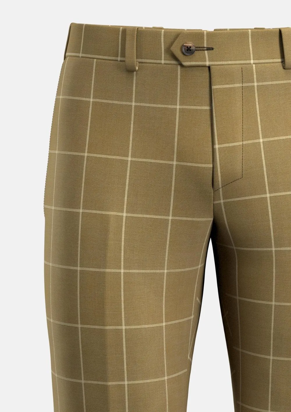 Gold Windowpane Pants