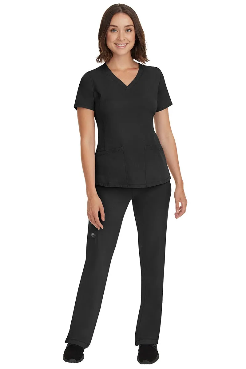 HH Works Women's Scrub Set Monica Top & Rebecca Pant | Black