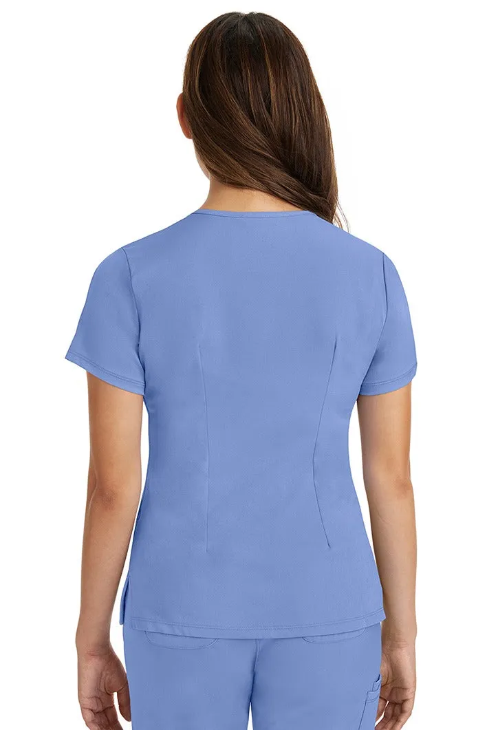 HH Works Women's Scrub Set Monica Top & Tall Rebecca Pant | Ceil Blue