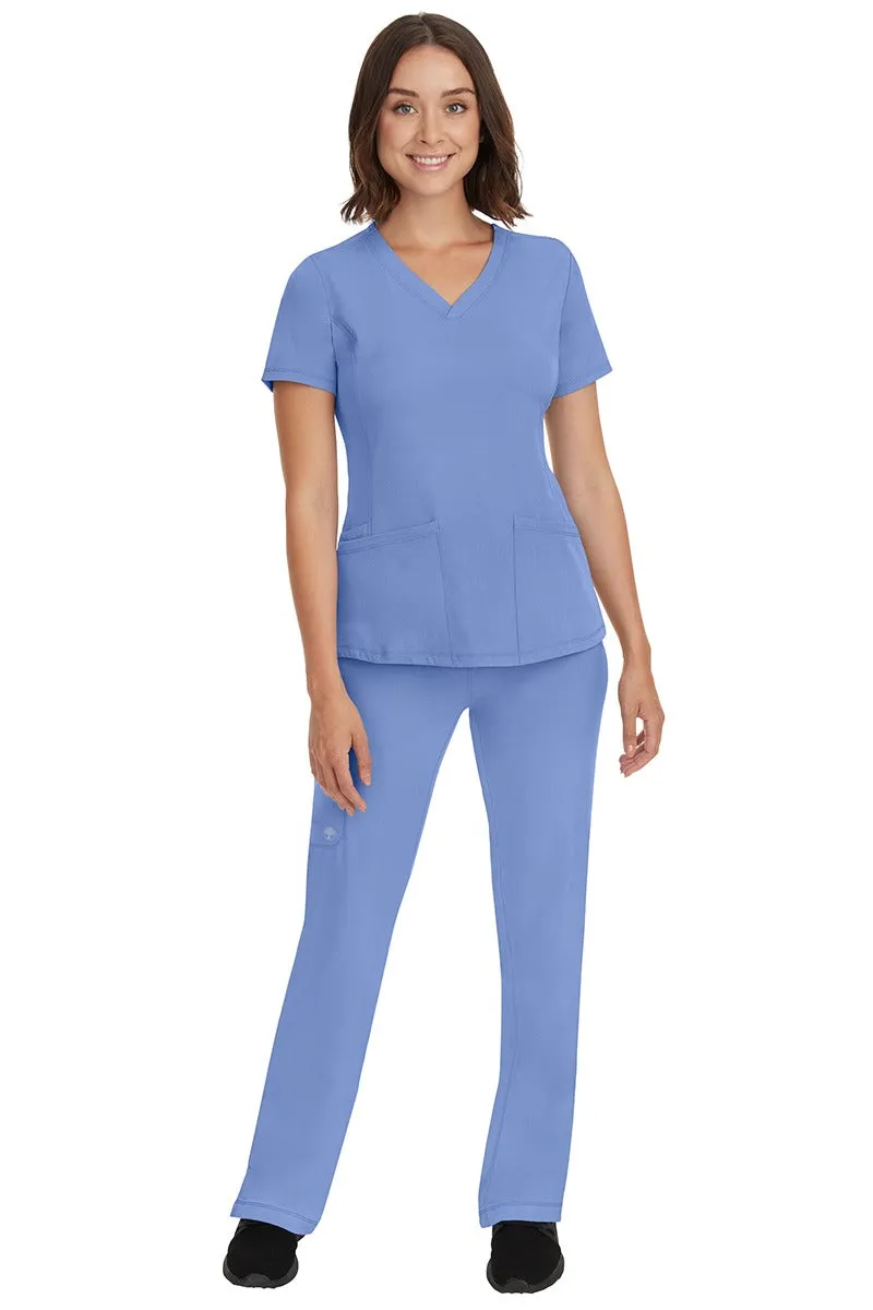 HH Works Women's Scrub Set Monica Top & Tall Rebecca Pant | Ceil Blue