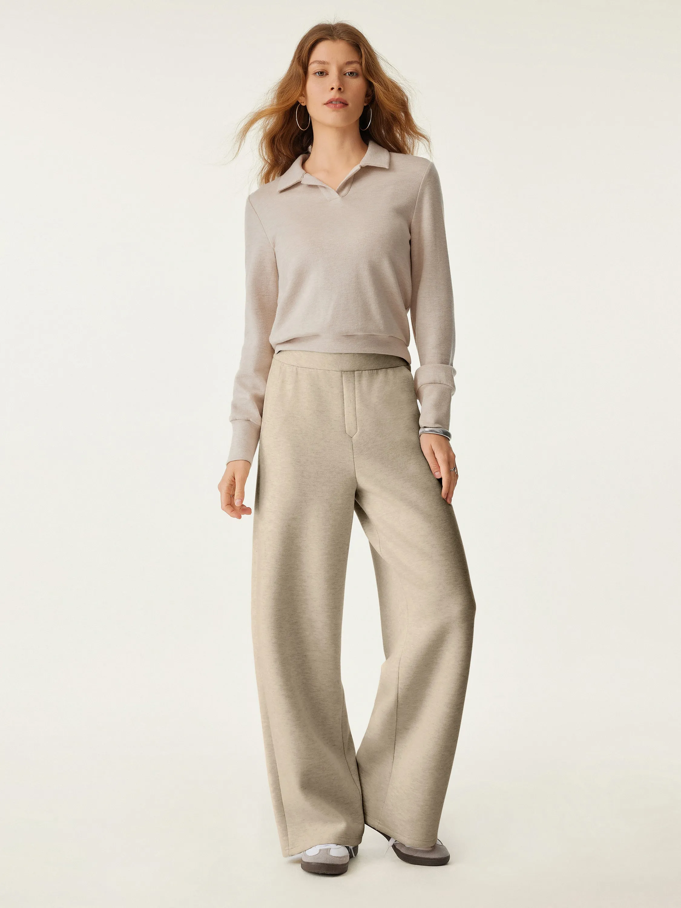 High Waisted Cozy Straight Leg Pant