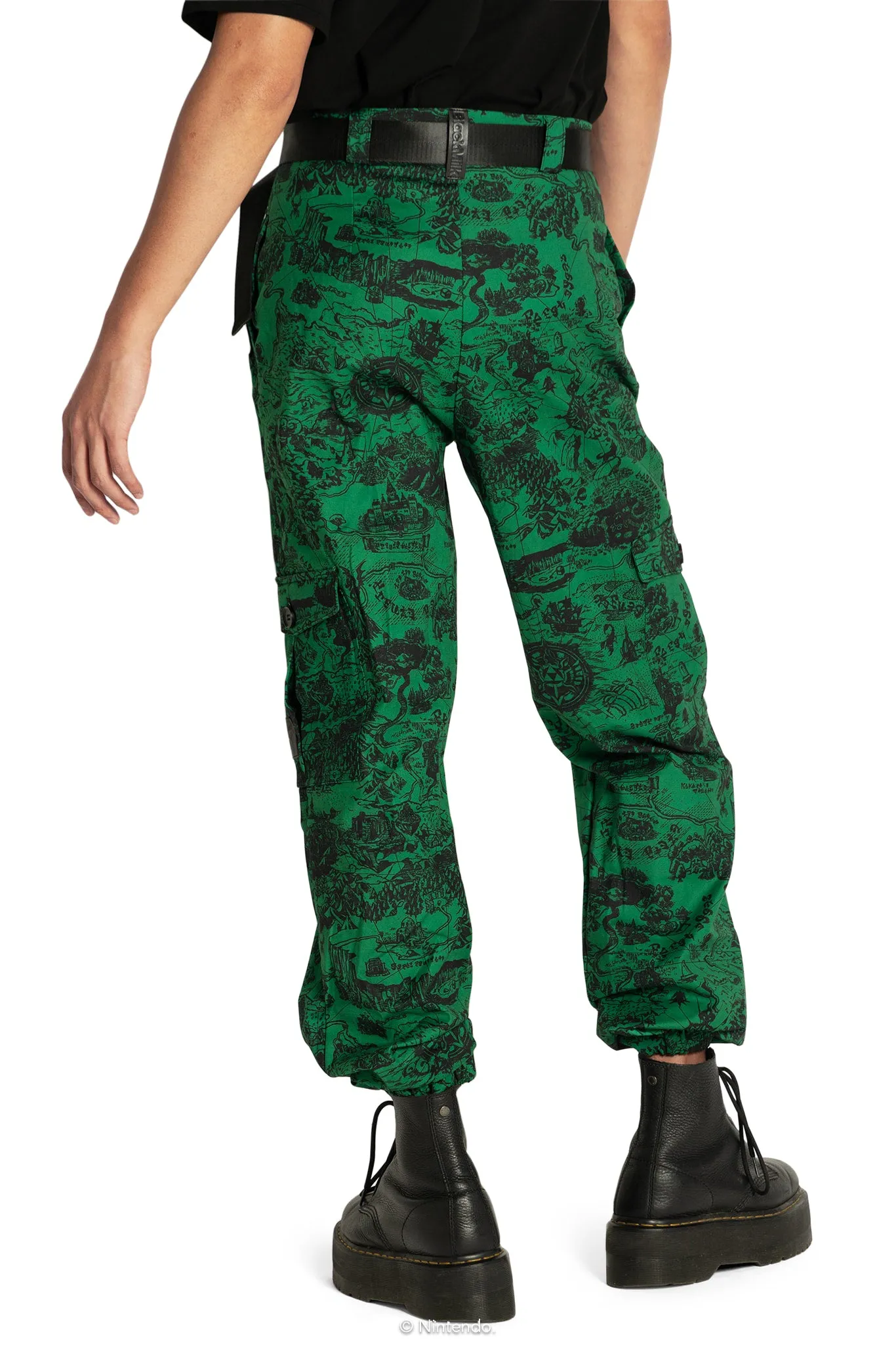 Hyrule Map Green Cargo Pants