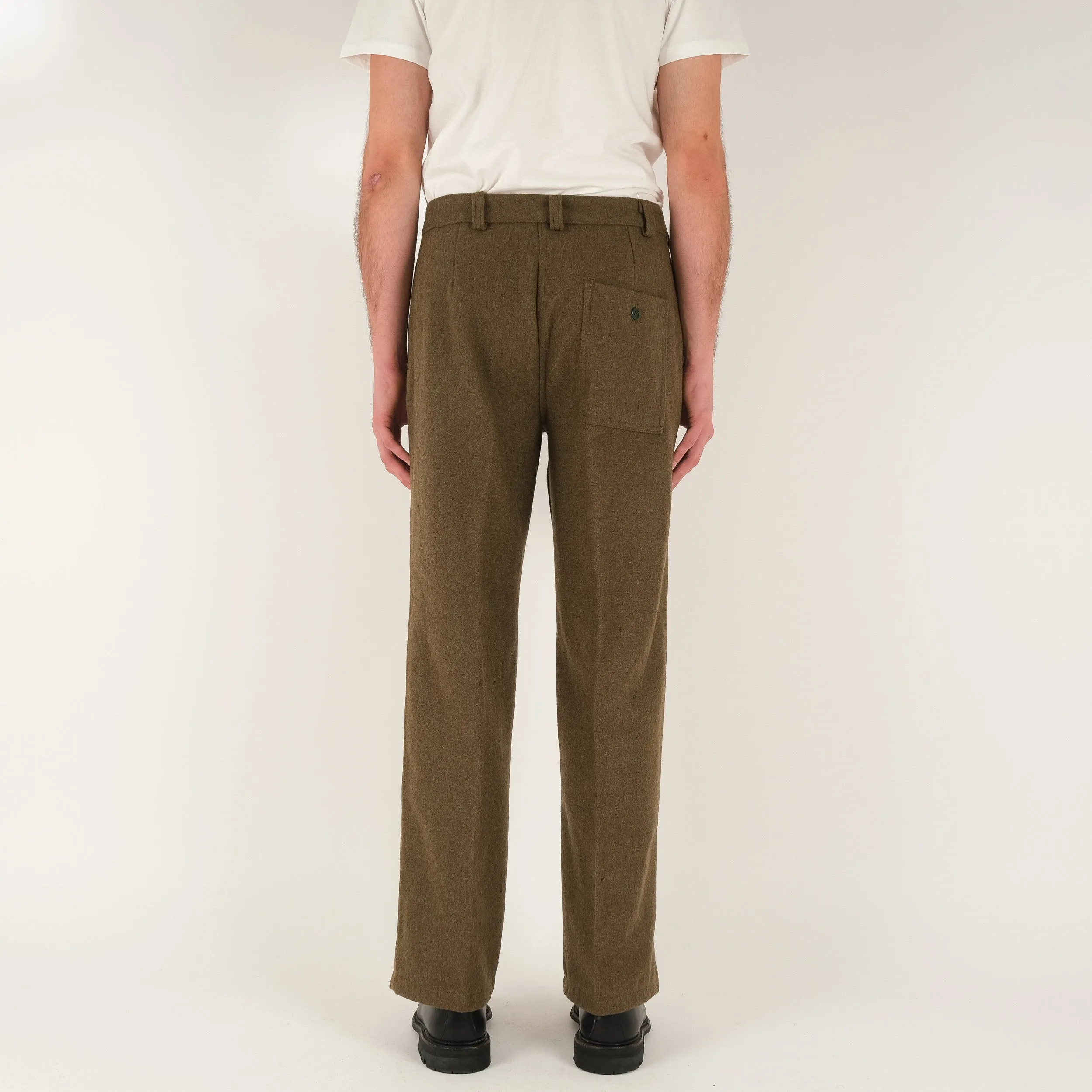 ITALIAN ONE PLEATED WOOL PANTS