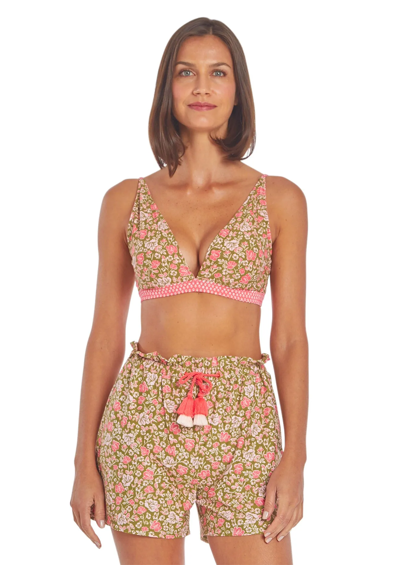 Jetties Beach Paperbag Waist Tassel Short