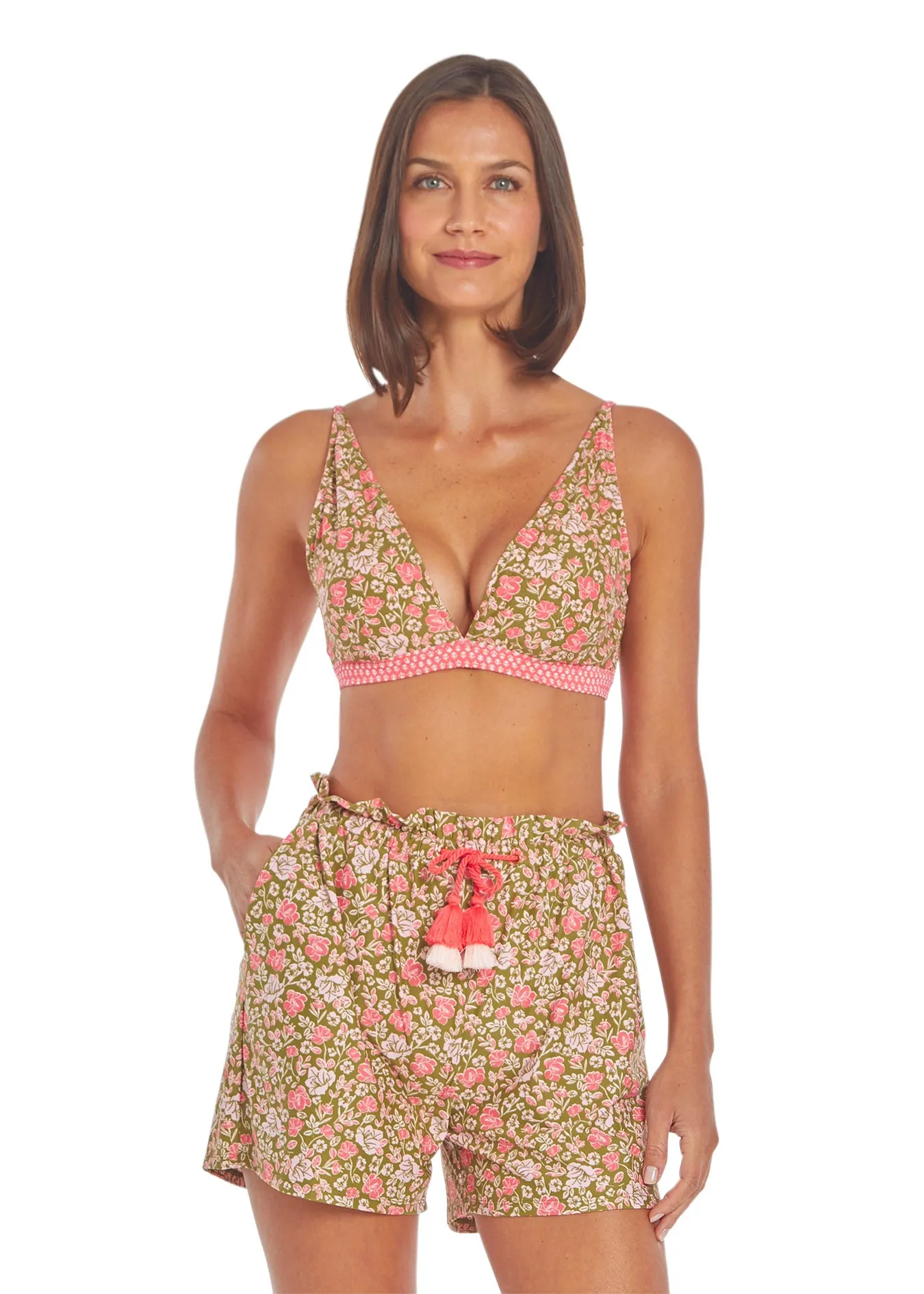 Jetties Beach Paperbag Waist Tassel Short