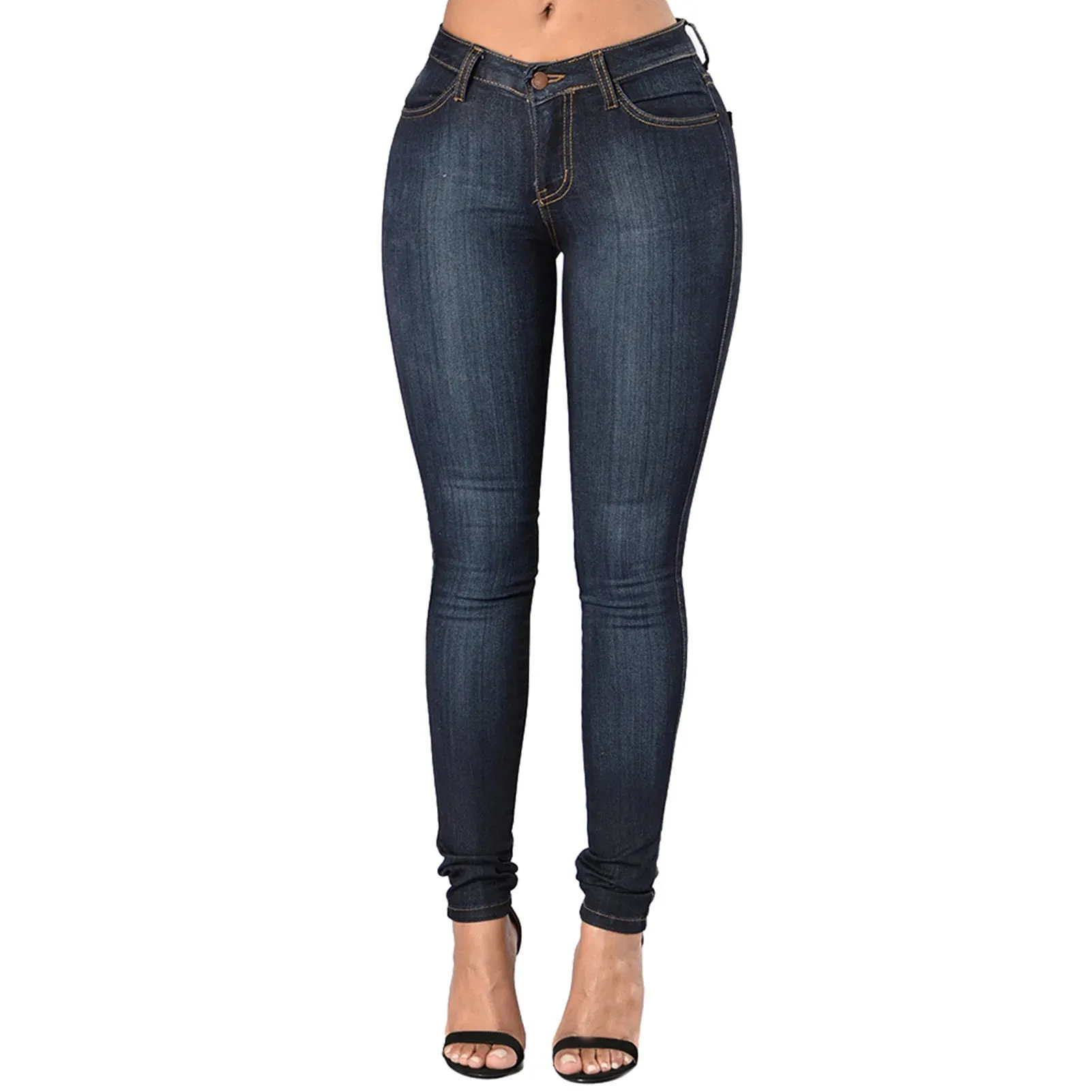 Laila Zipper Fly Pockets Stylish Look Denim Jeans 👖