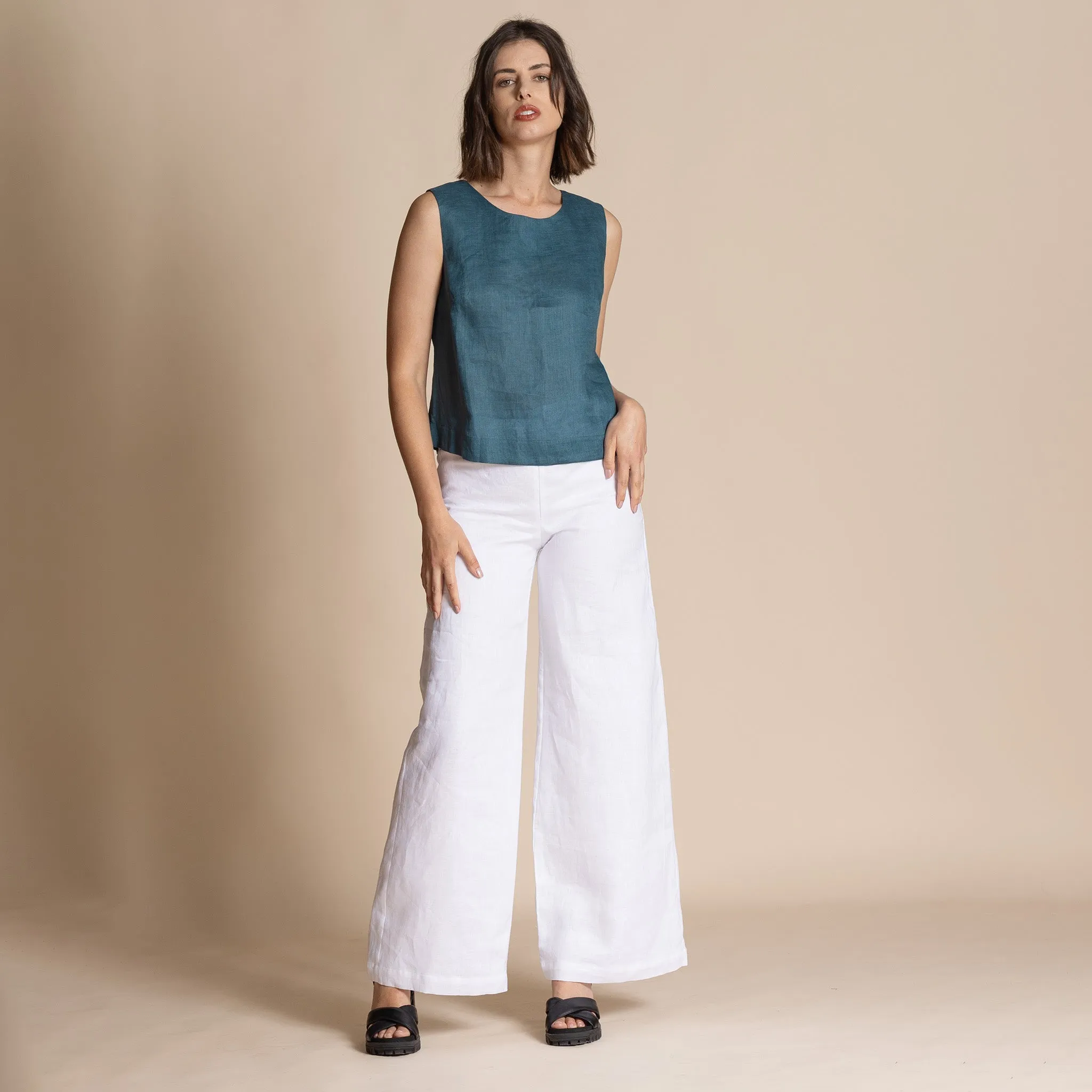 linen zurich pants