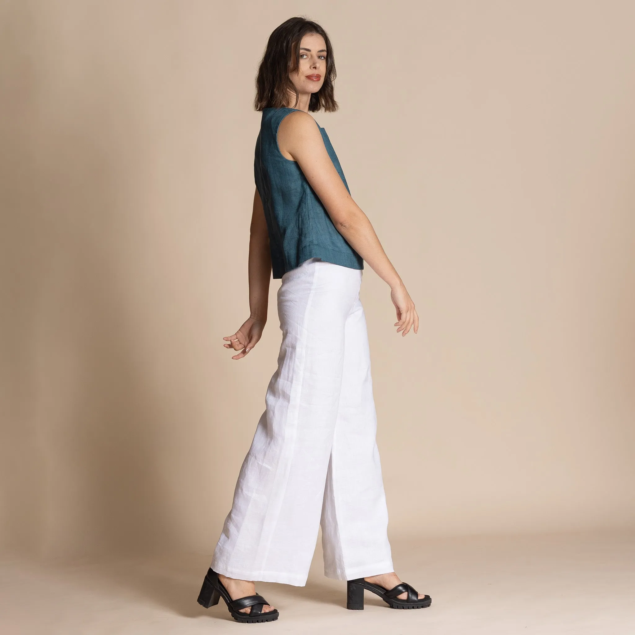 linen zurich pants