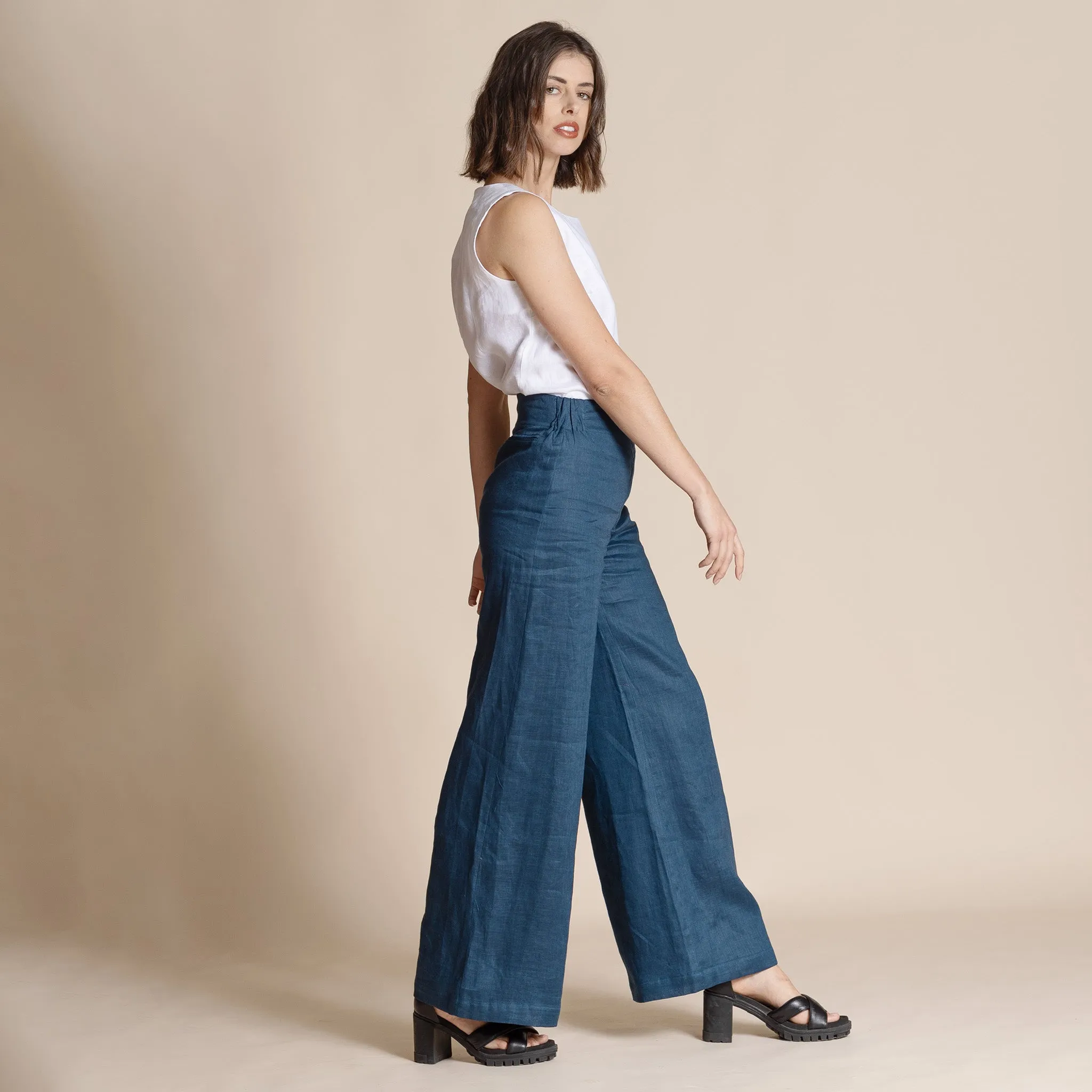 linen zurich pants