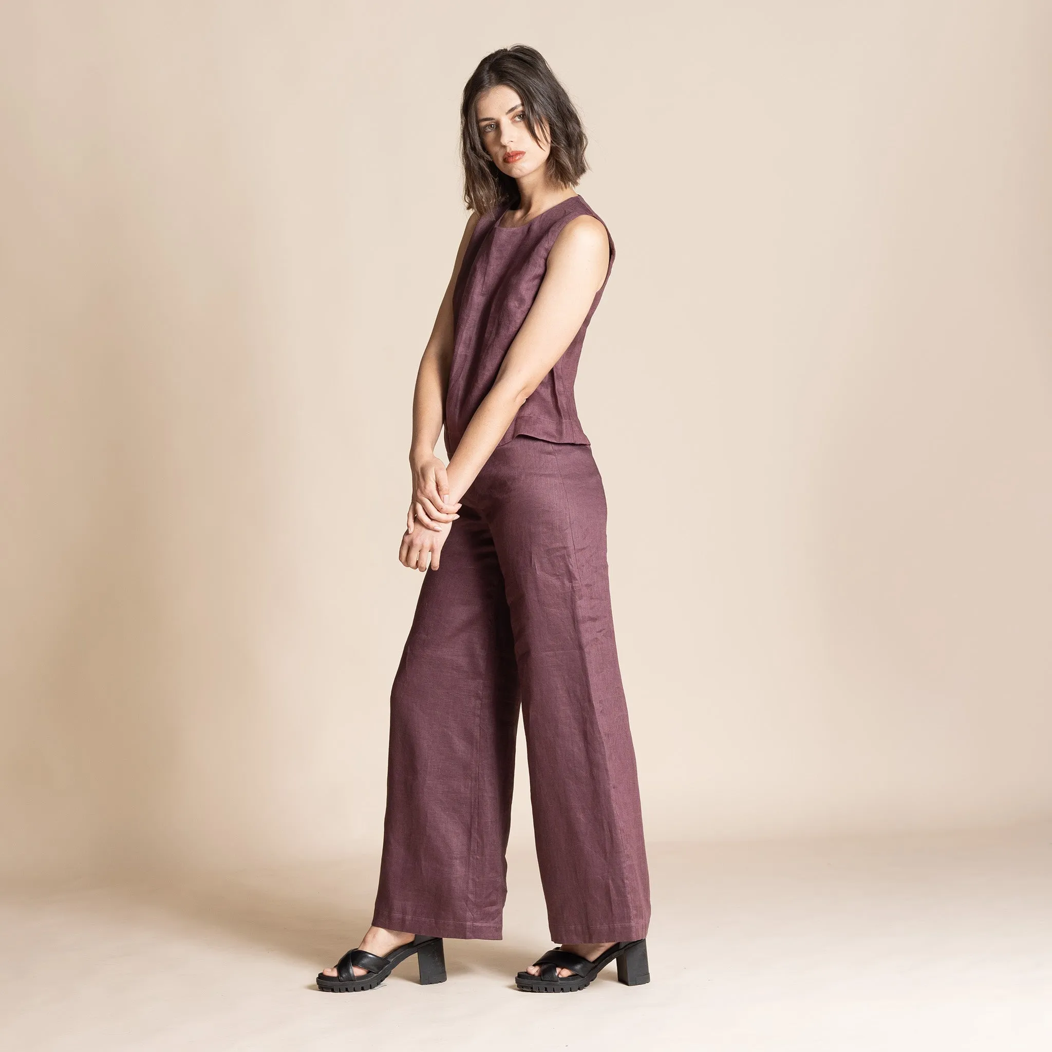 linen zurich pants