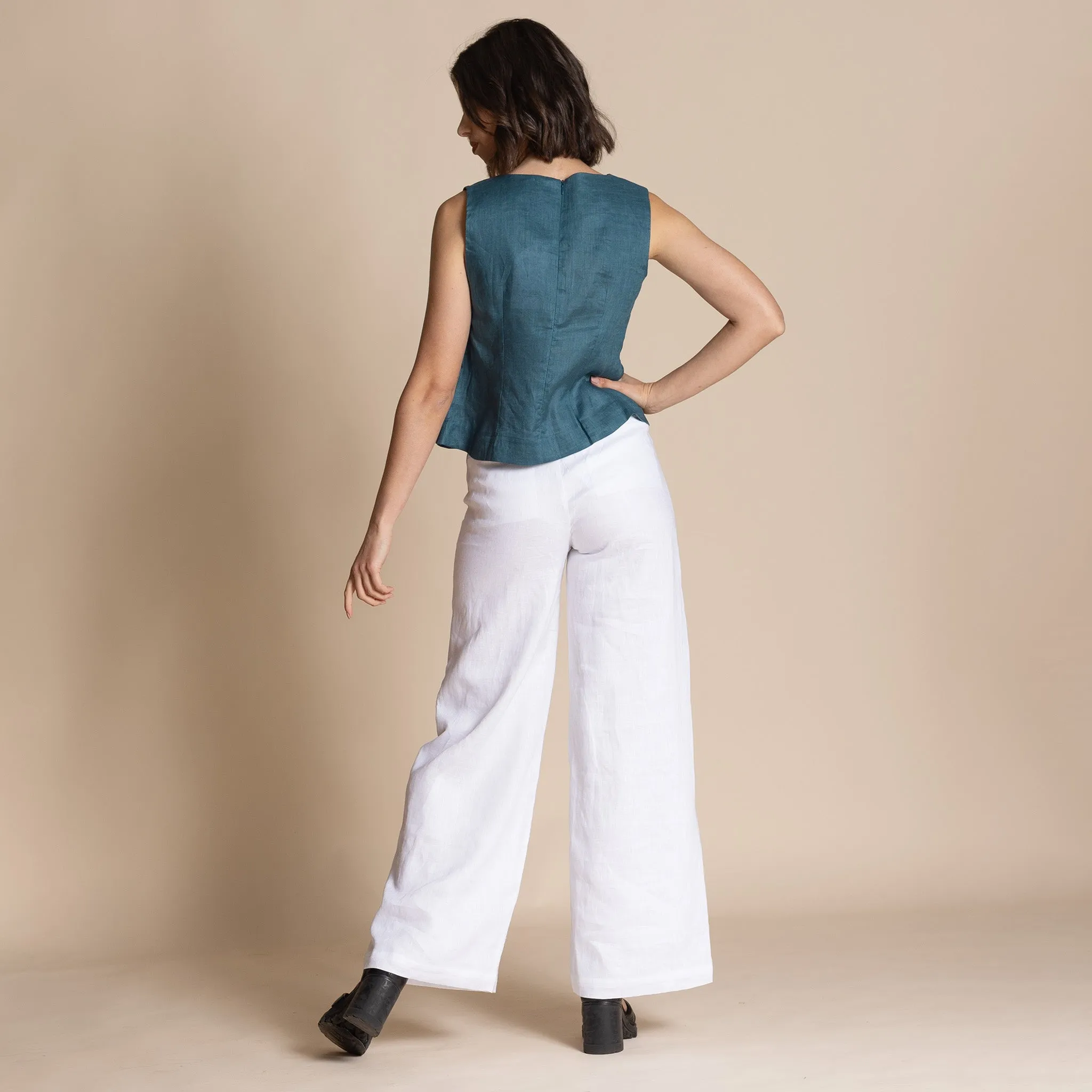 linen zurich pants