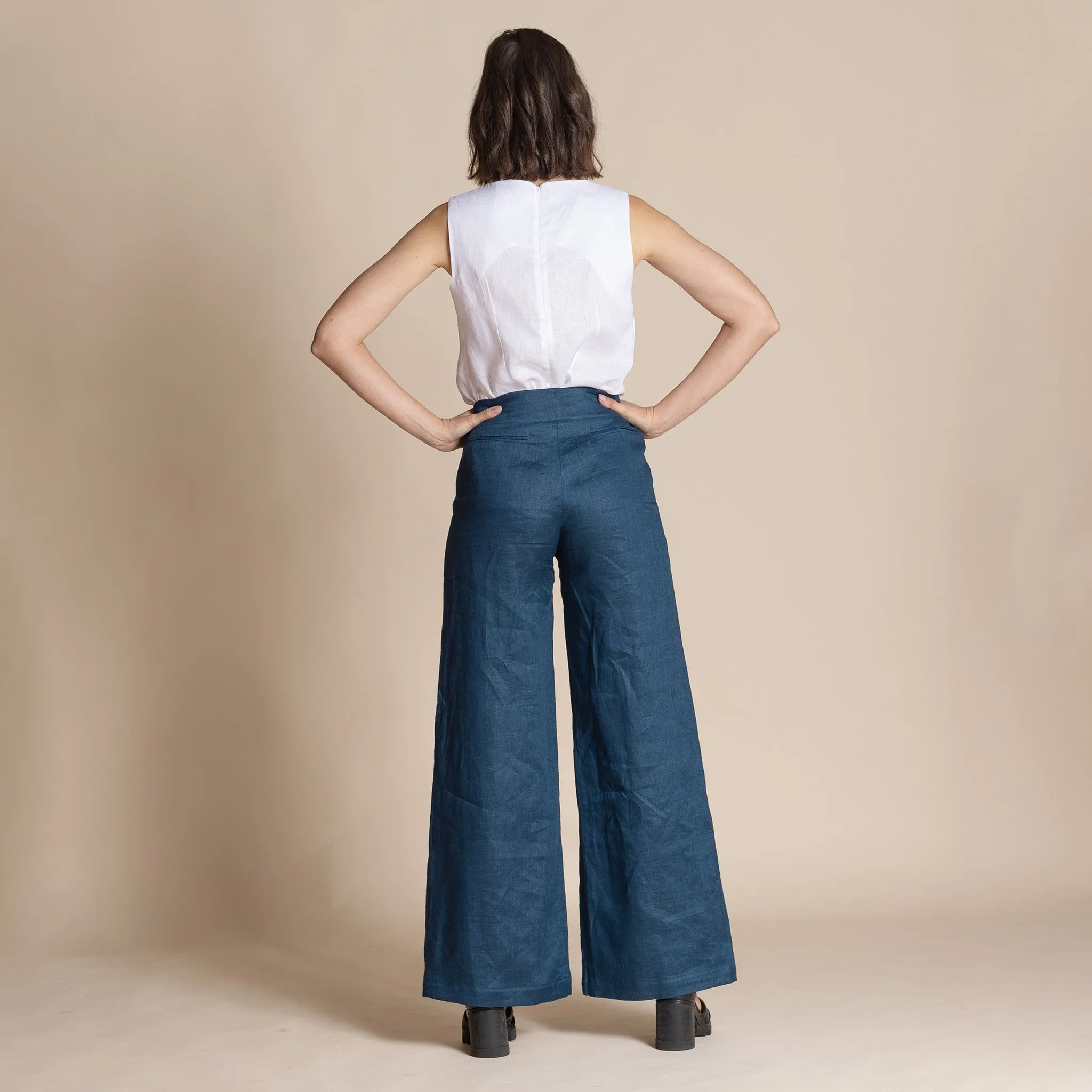 linen zurich pants