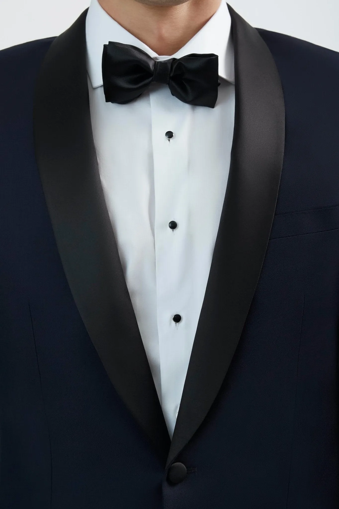 Luxurious Italian 100% Super Fine Wool Navy Tuxedo Shawl Lapel Tuxedo